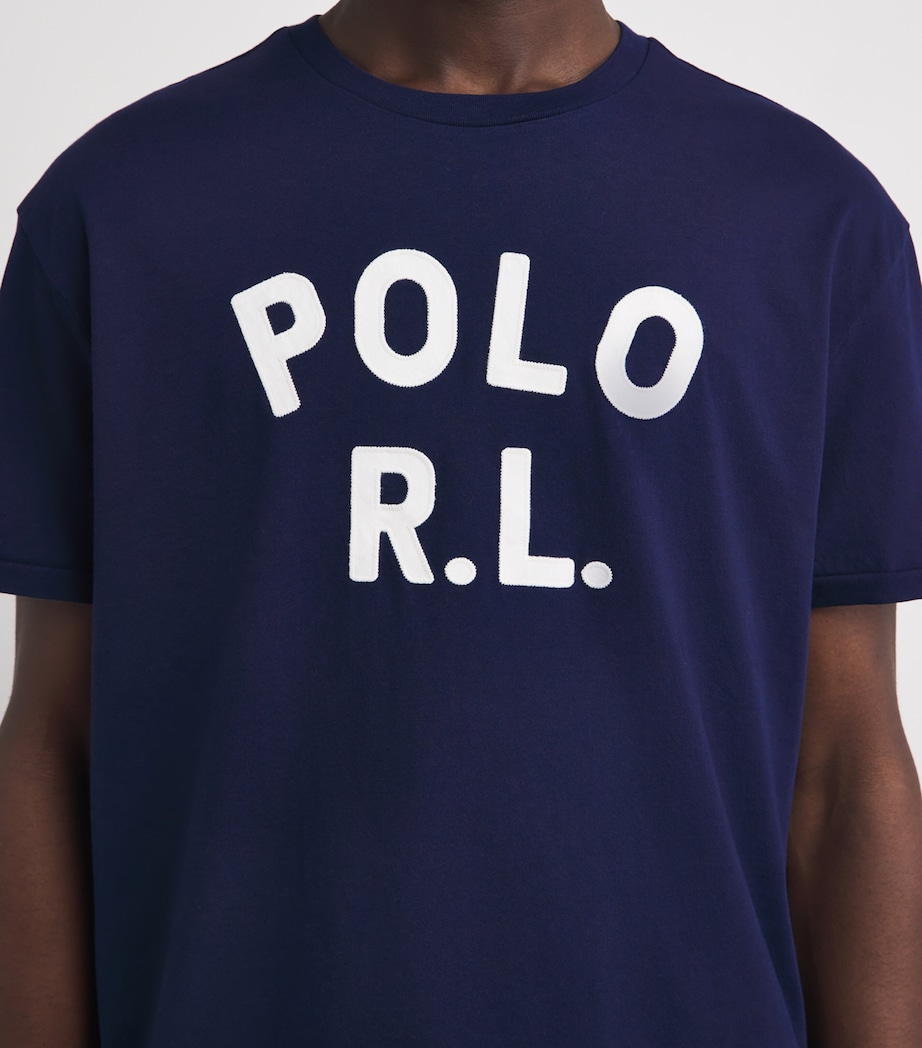 Polo Ralph Lauren Mens Cotton Logo Appliqué T-Shirt Newport Navy Image 3