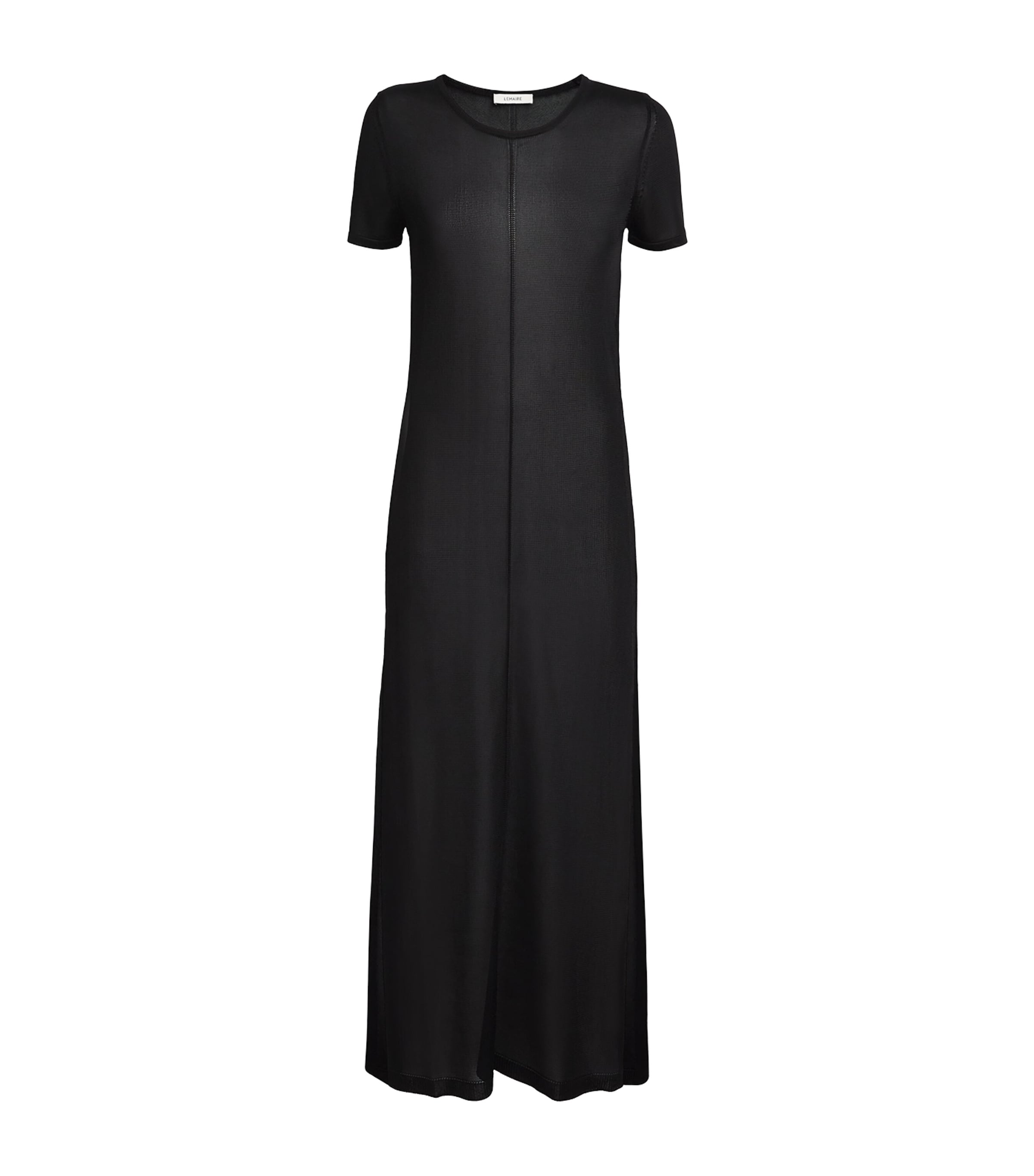 Lemaire Womens Split-Detail Column Dress Black Image 1