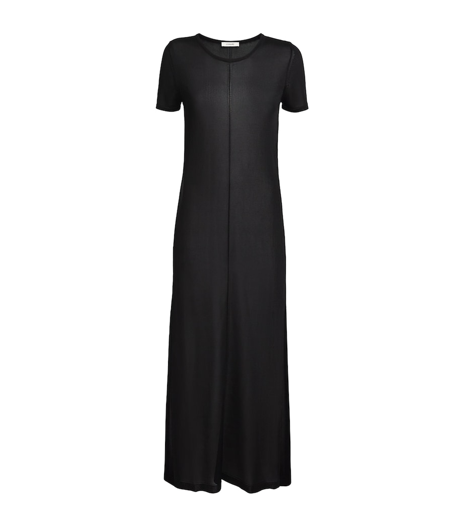 Lemaire Womens Split-Detail Column Dress Black Image 1