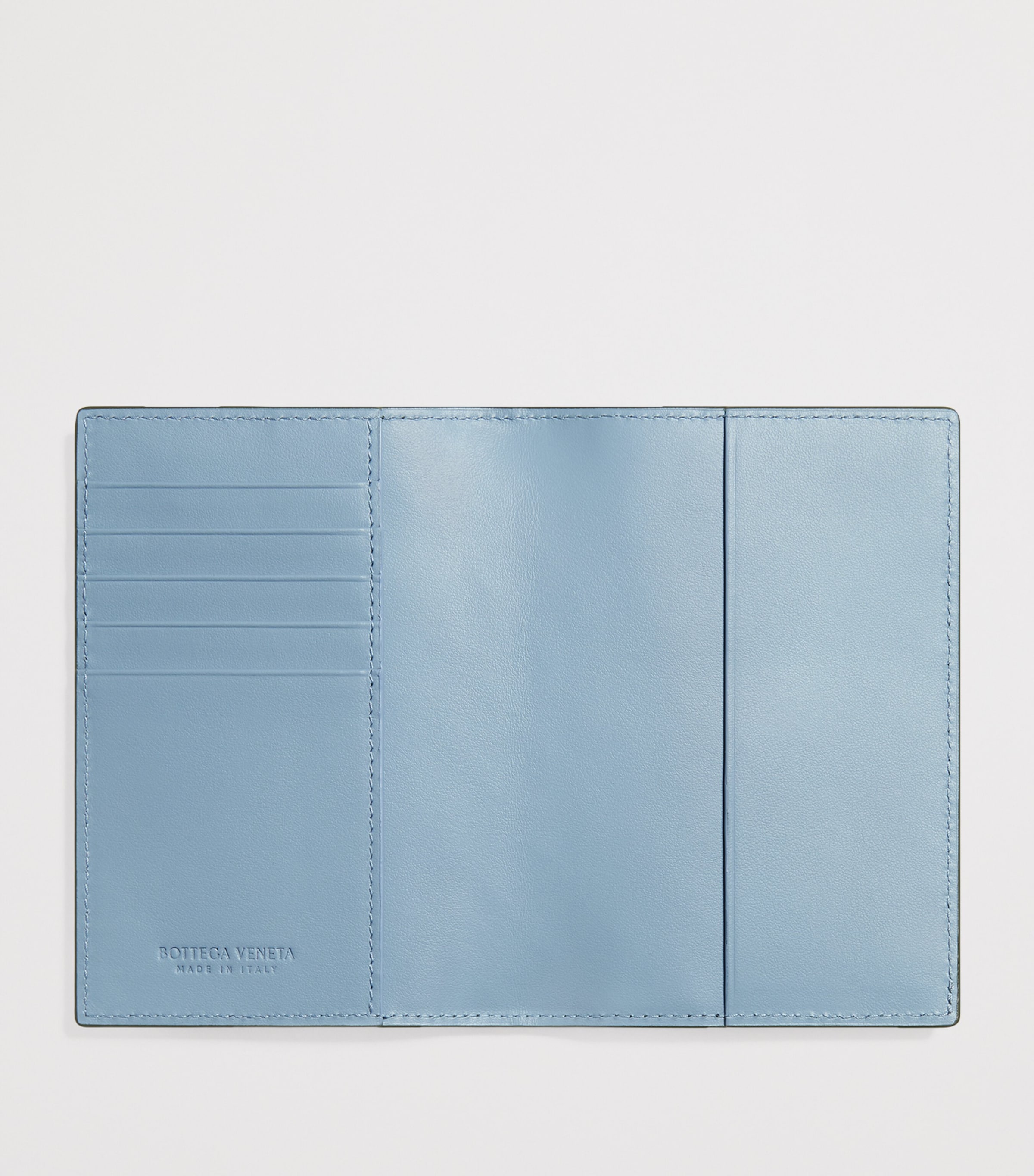 Bottega Veneta Leather Intrecciato Passport Holder Image 2
