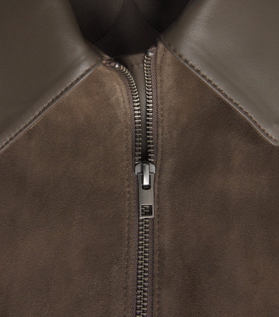 Suede Shrunken Bomber Jacket WILLOW-325WIL Image 6