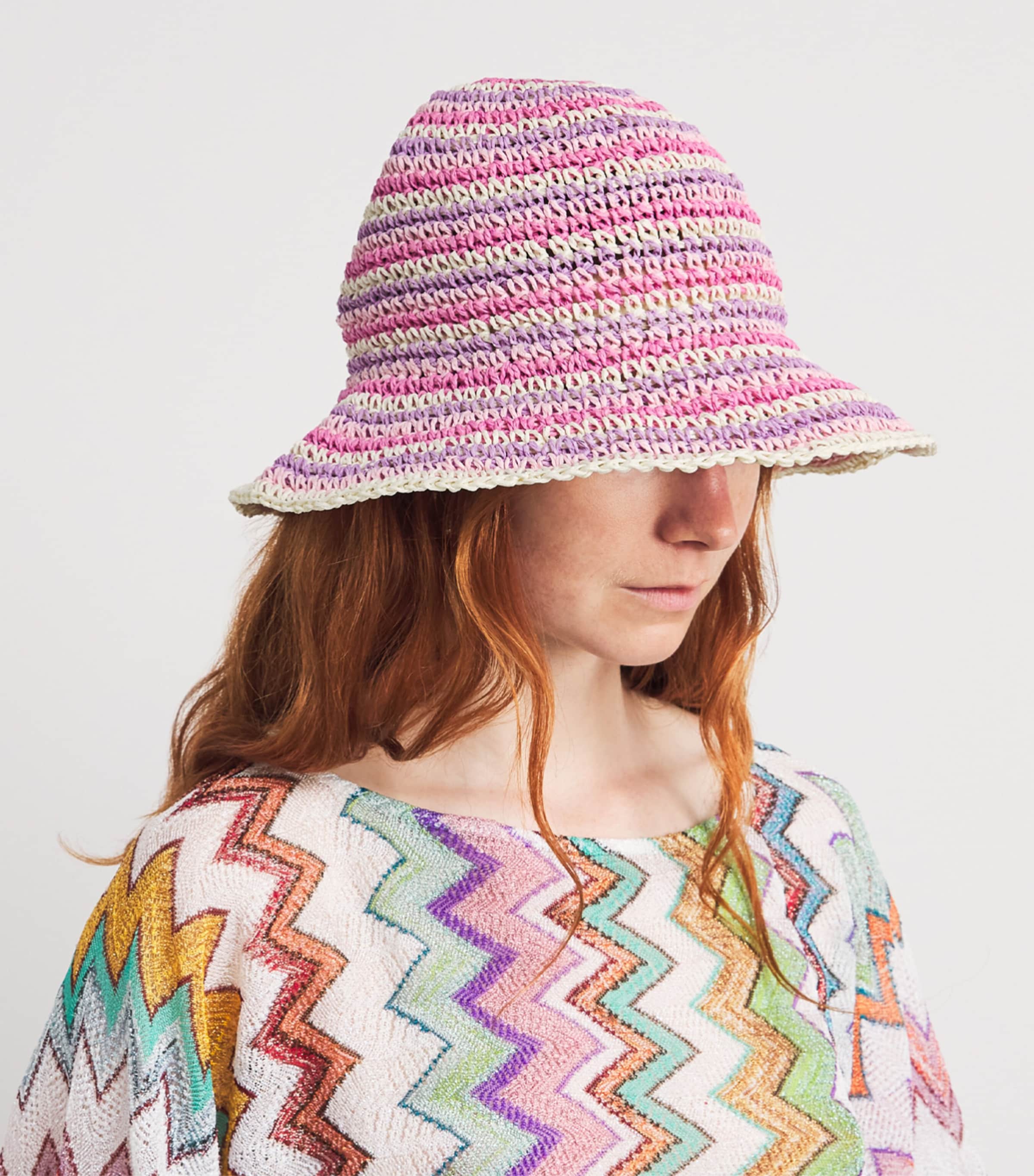 Missoni Crochet Stripe Bucket Hat Image 2