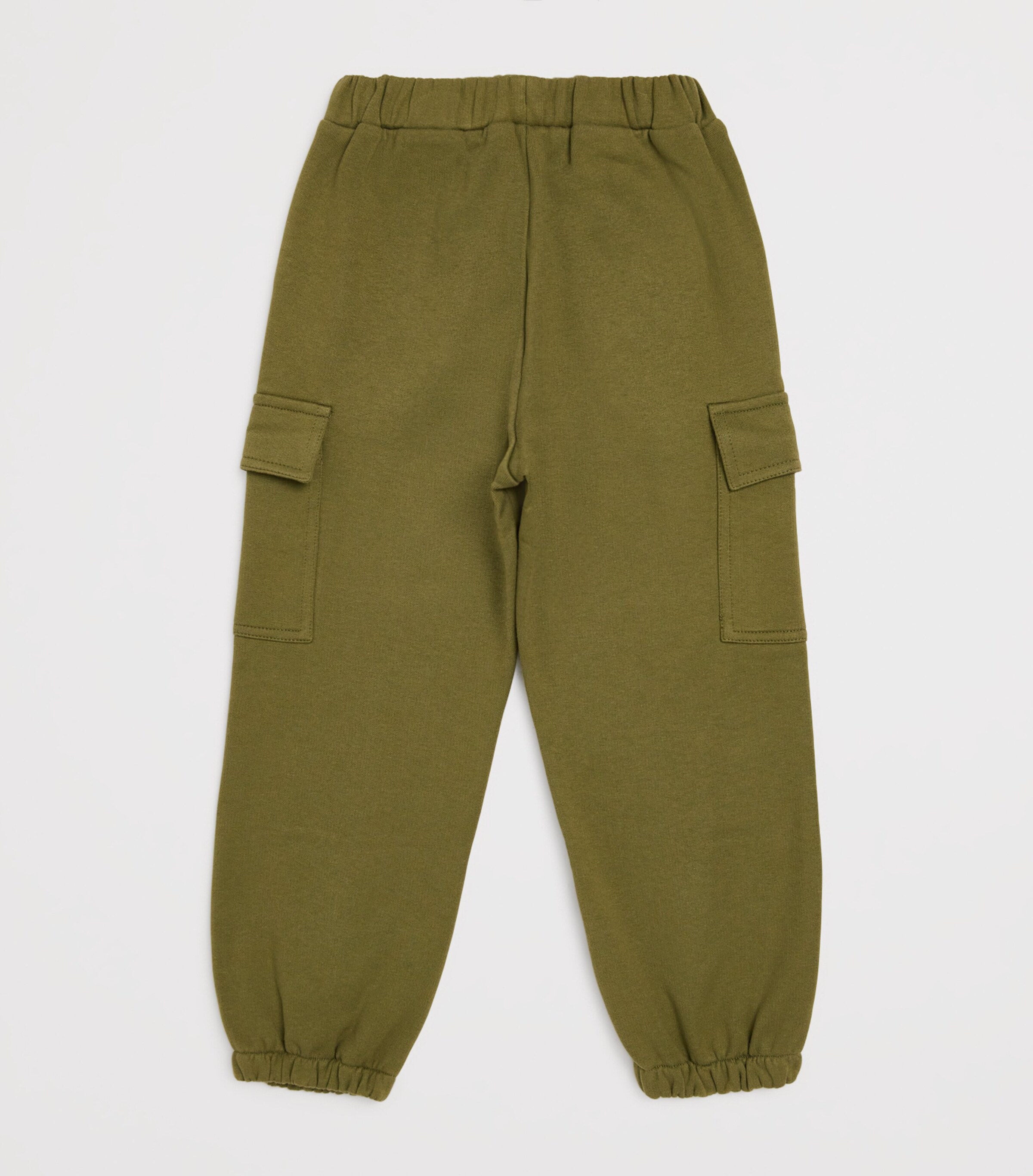 Il Gufo Cotton Cargo Sweatpants (2-14 Years) Green Image 2