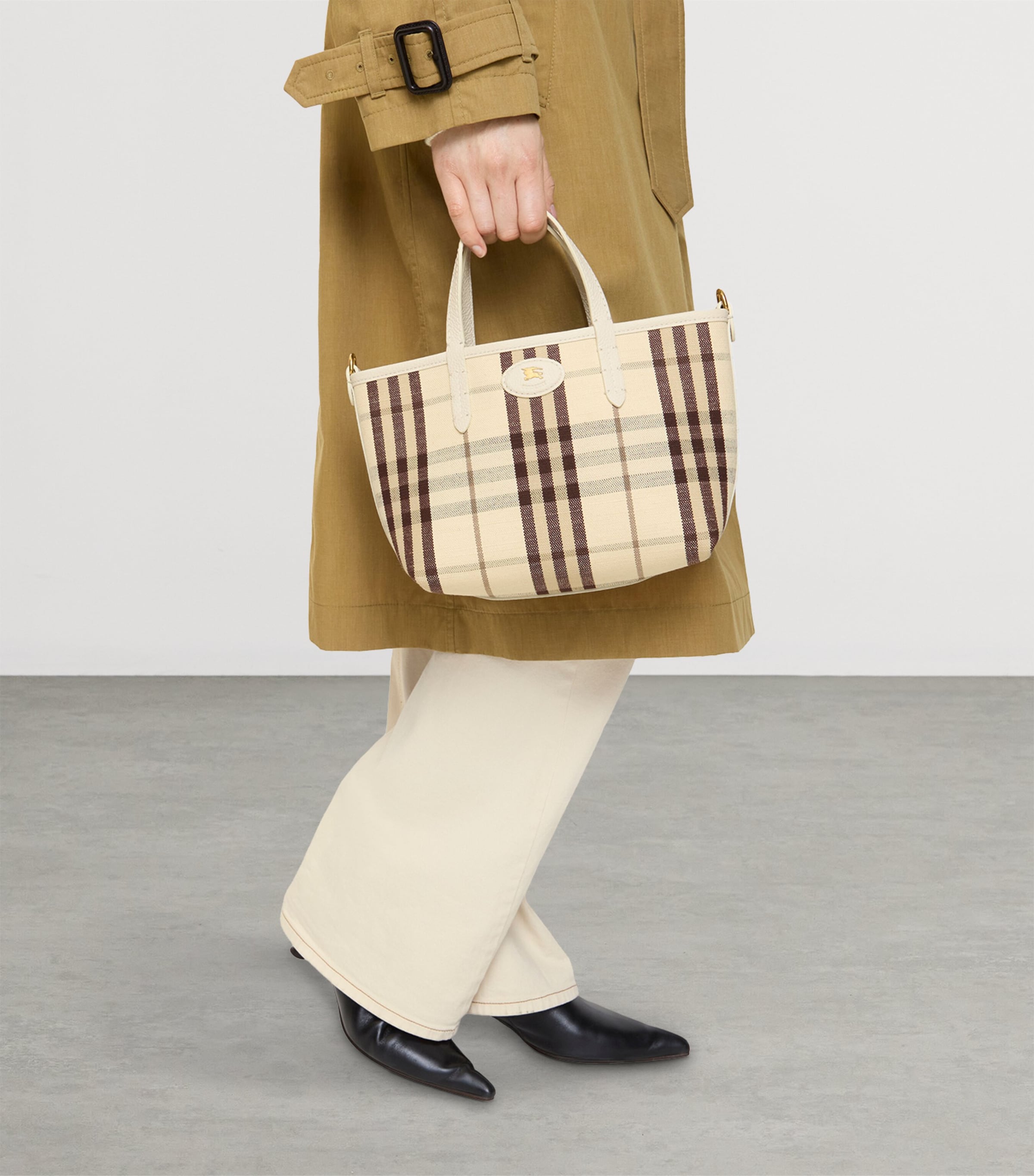 Burberry Beige Mini Leather Reversible Bloomsbury Tote​ Bag