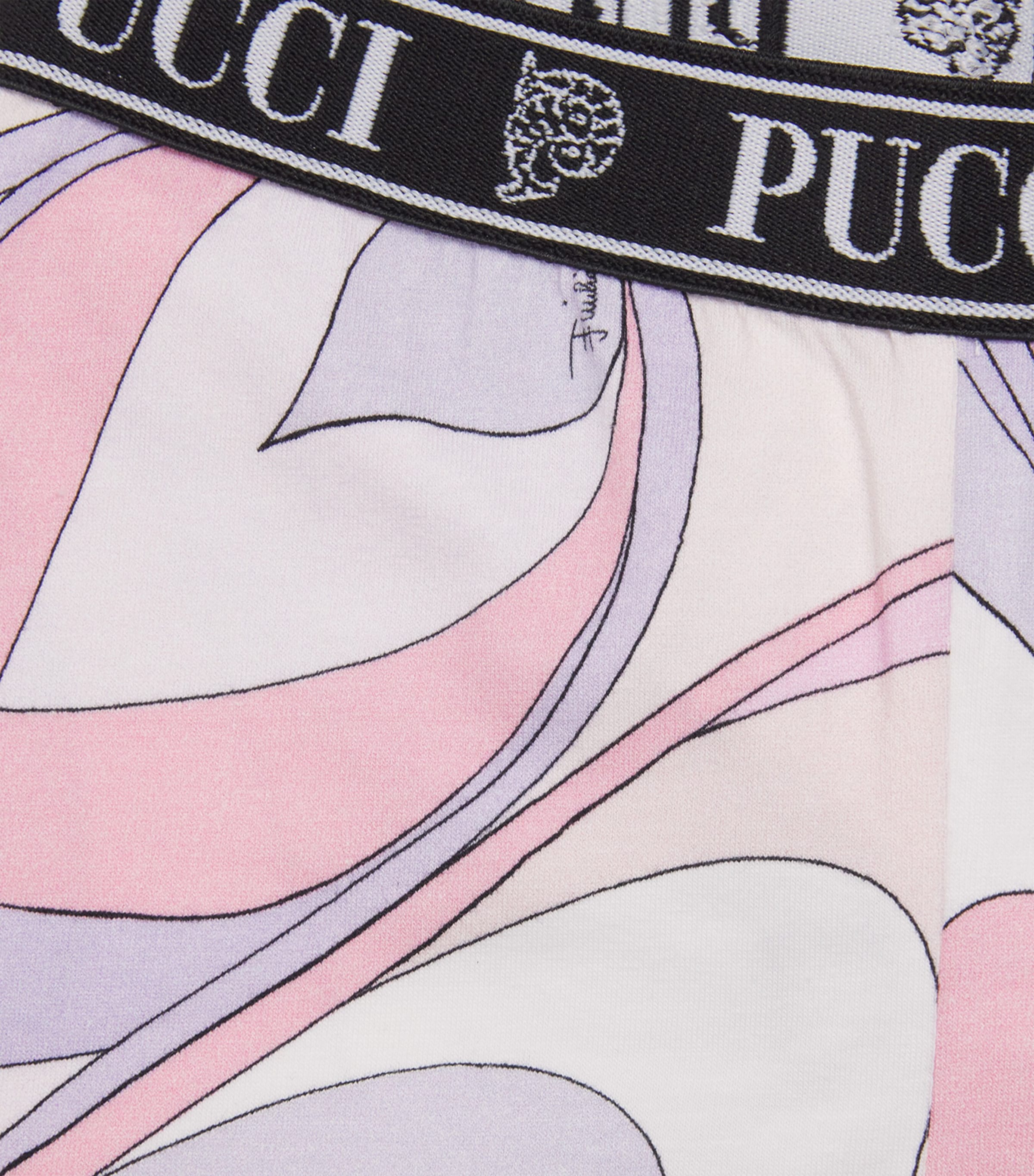 Cotton-Blend Swirl Leggings (4-14 Years) 508LIROSA/LILLA Image 4