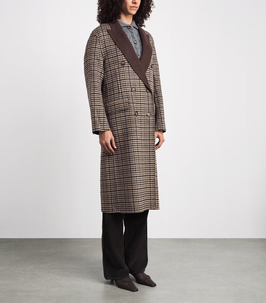 Rag & Bone Womens Wool-Blend Vasso Check Coat Multipld Image 4