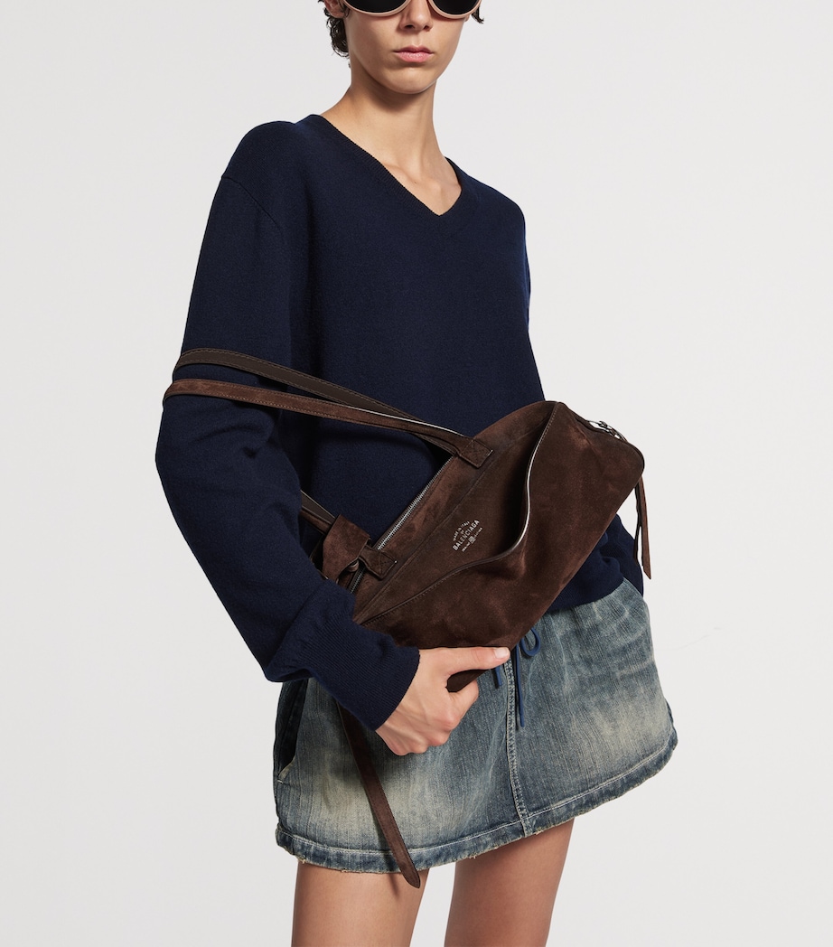 Small Leather Carrie Bowling Top-Handle Bag 2308 Image 2