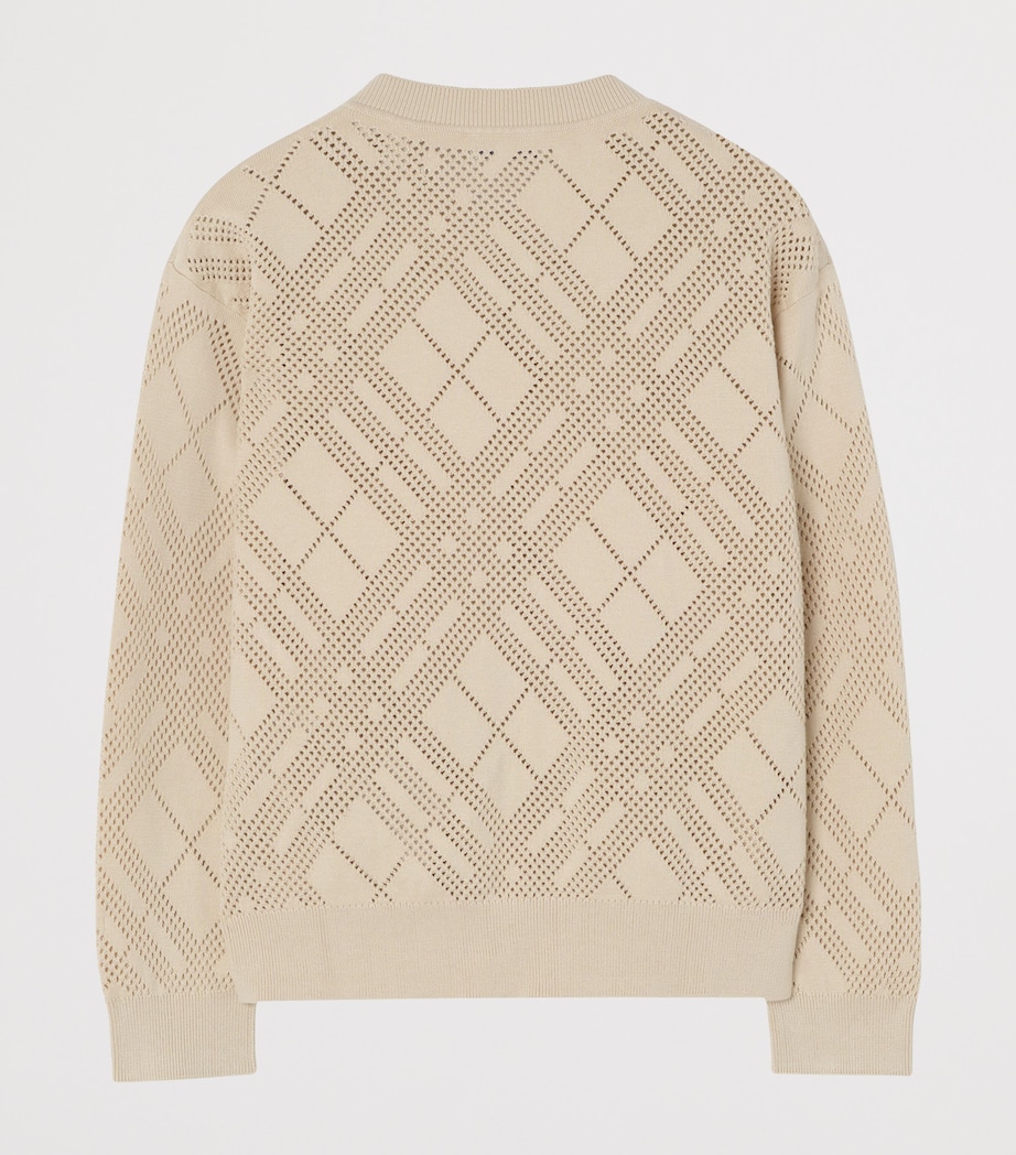 Burberry Kids Cotton Check Cardigan (4-12 Years) Clam Image 2