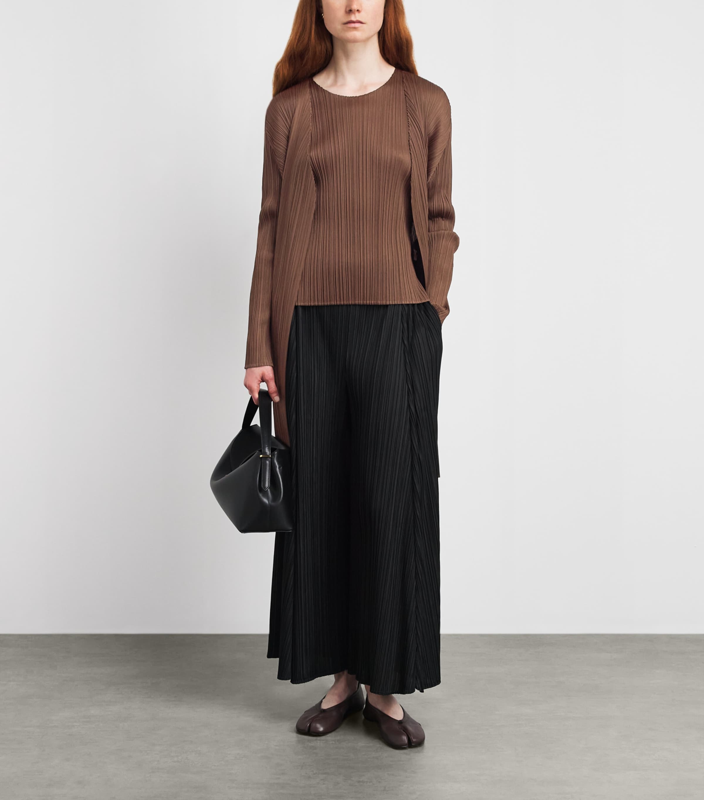 Pleats Please Issey Miyake Brown New Colorful Basics Longline