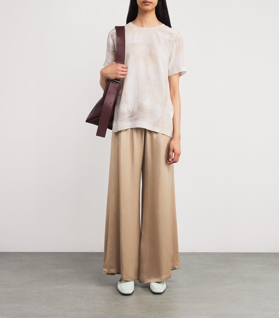 Satin Wide-Leg Trousers 0157 ACERO Image 2