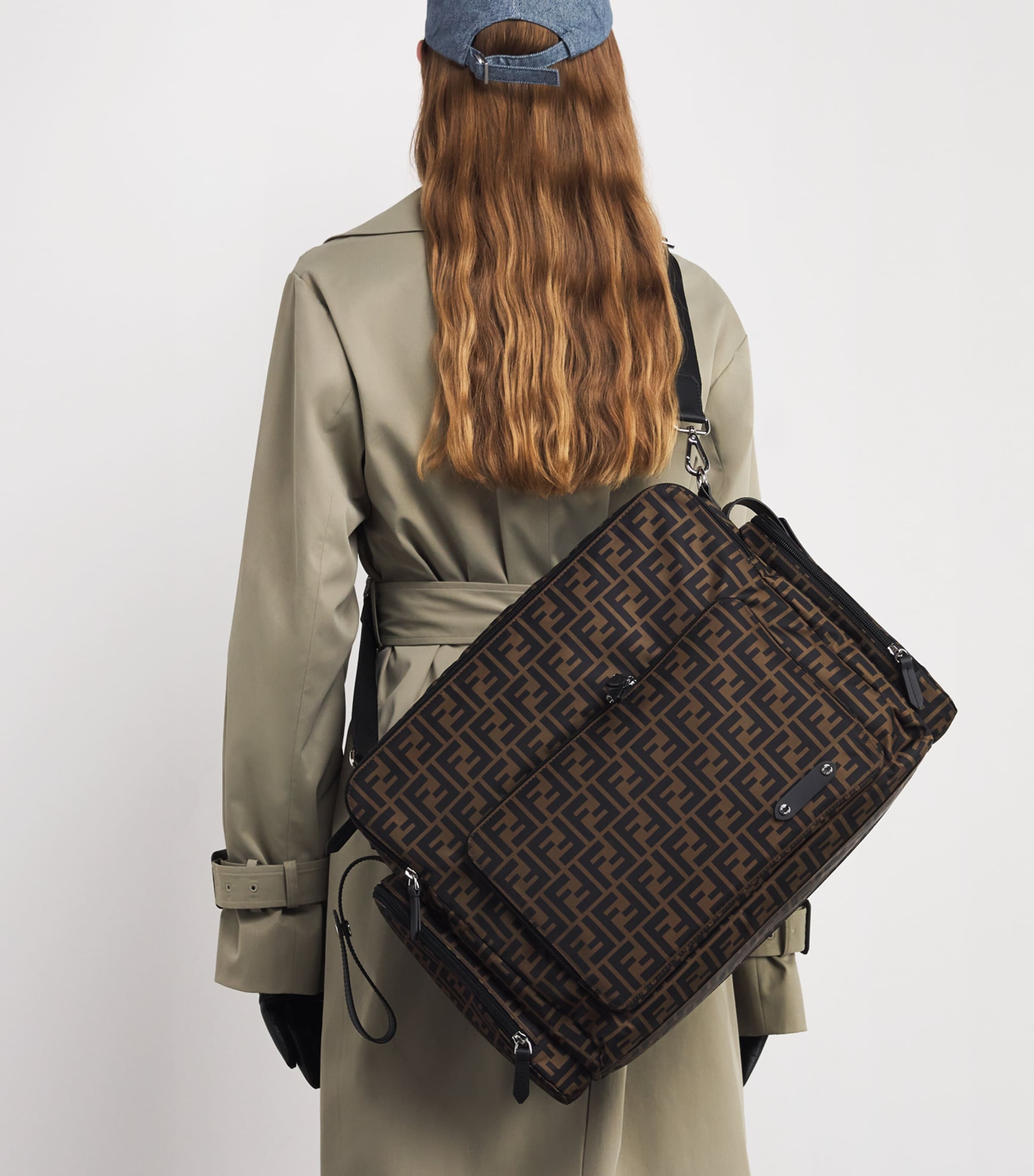 Fendi Kids Black FF Monogram Changing Bag | Harrods UK