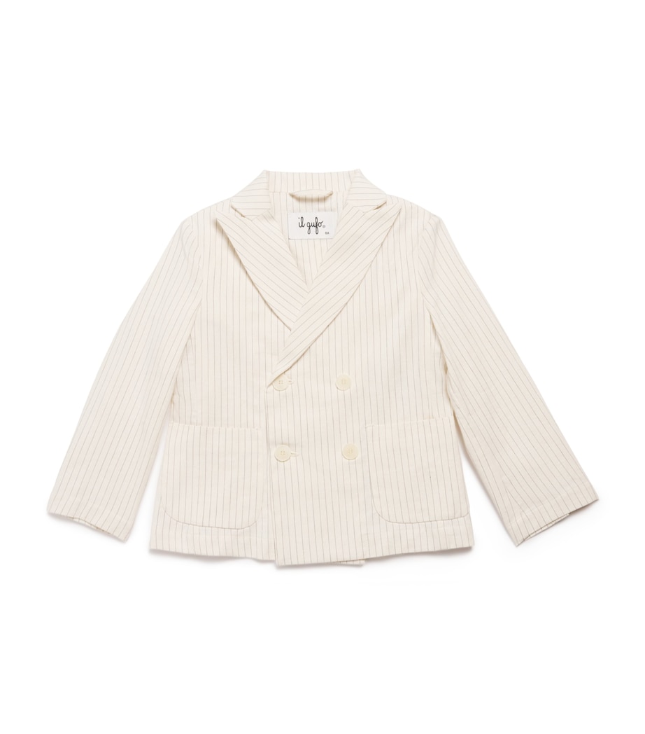Cotton-Hemp Pinstripe Blazer (2-12 Years) 100 MILK Image 1