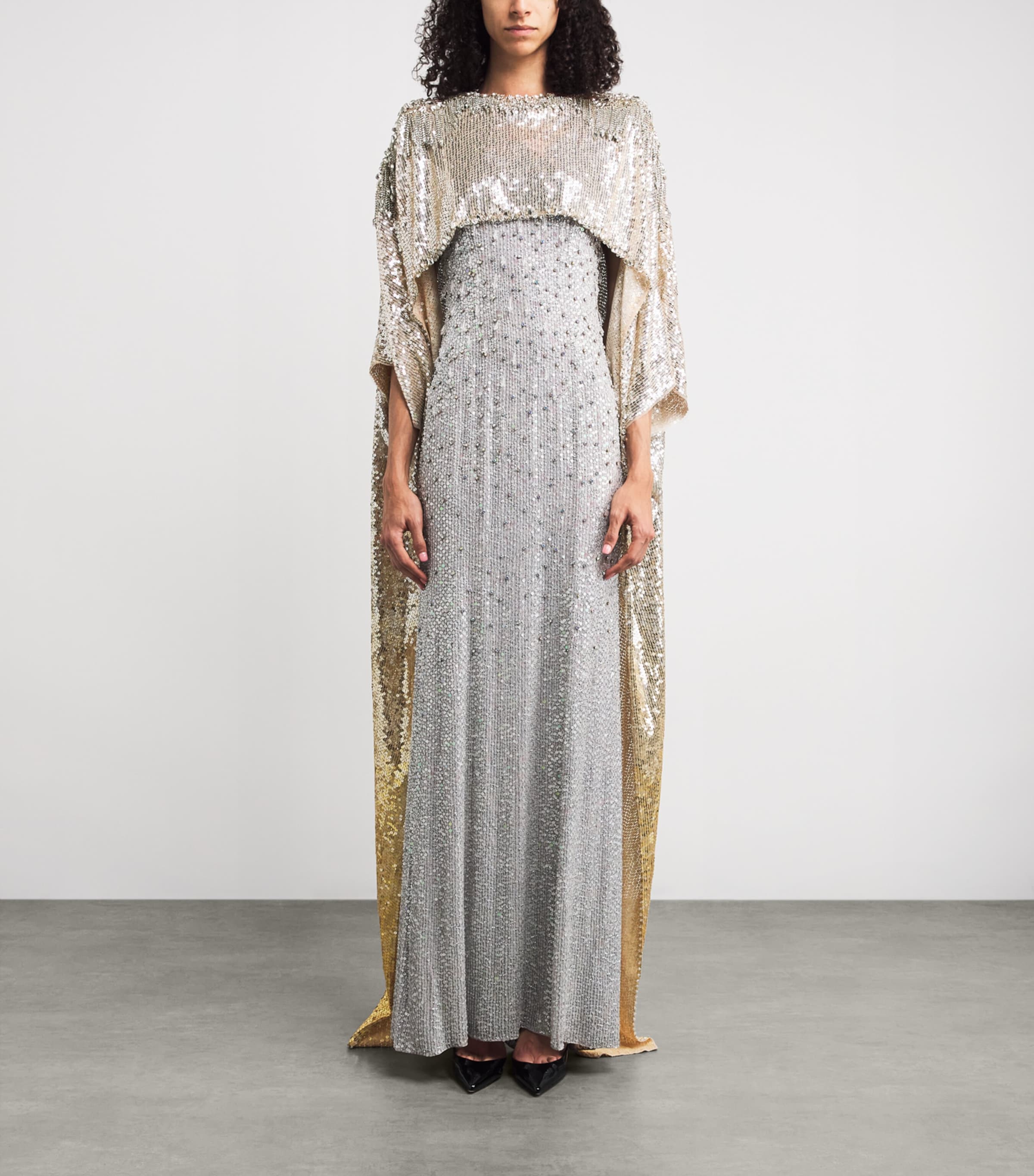 Sequin Cassia Cape Gown ILLUSION 820 Image 3