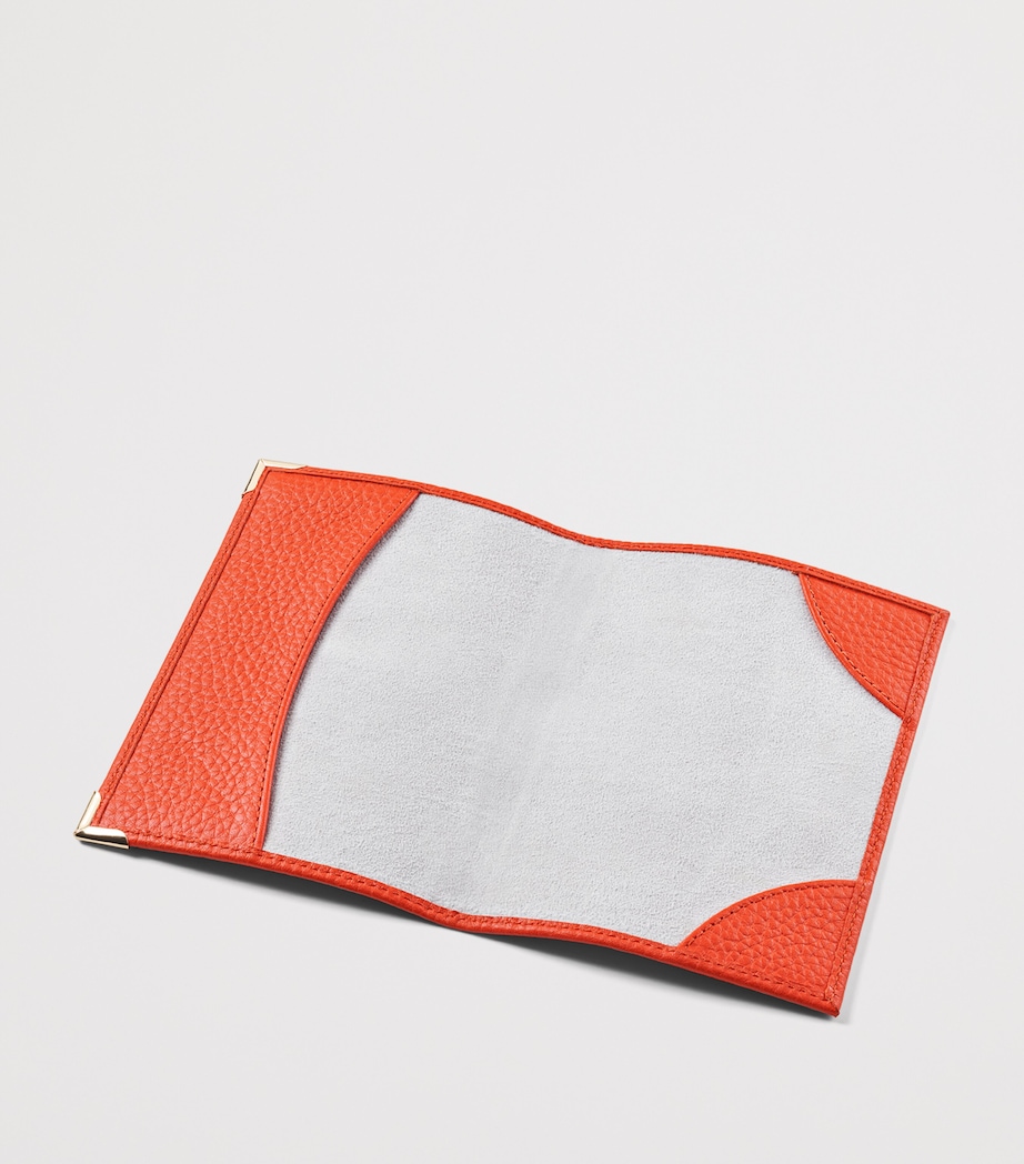Leather Passport Cover CORAL Image 3