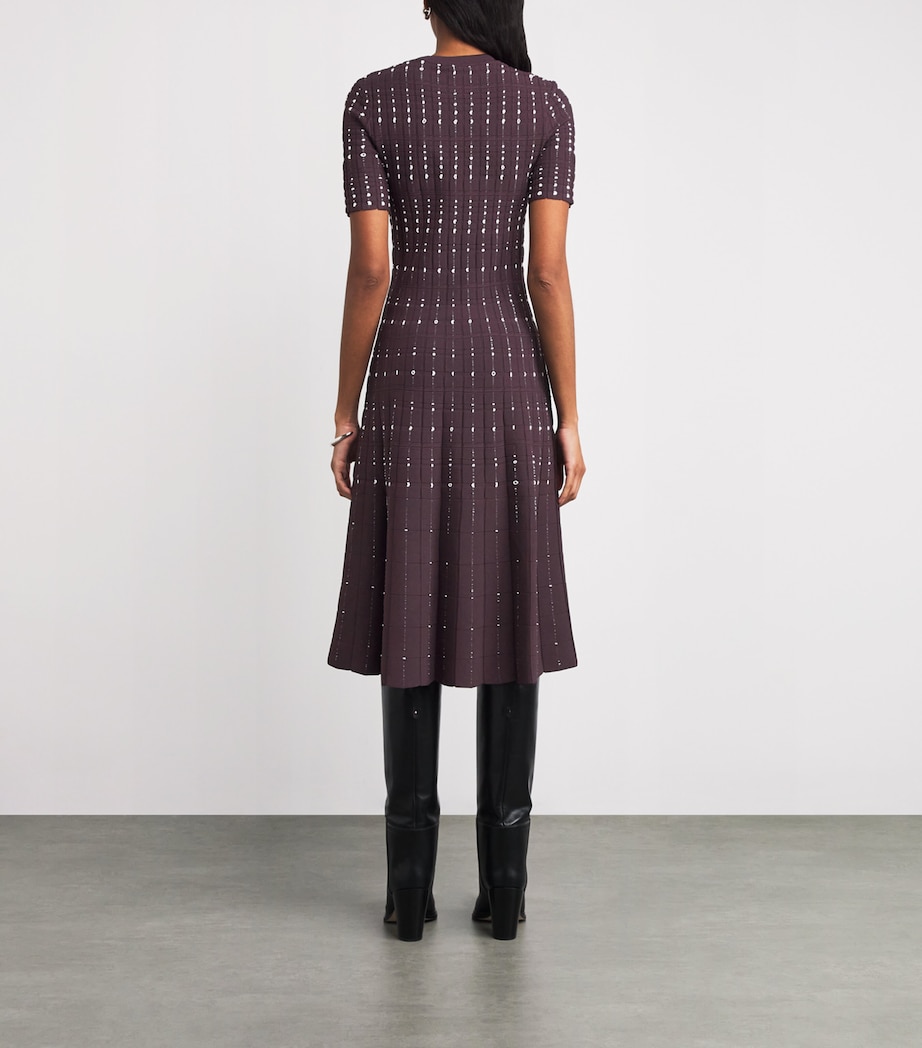 Fragmented Stripes Dress MARASCHINO/IVORY Image 3