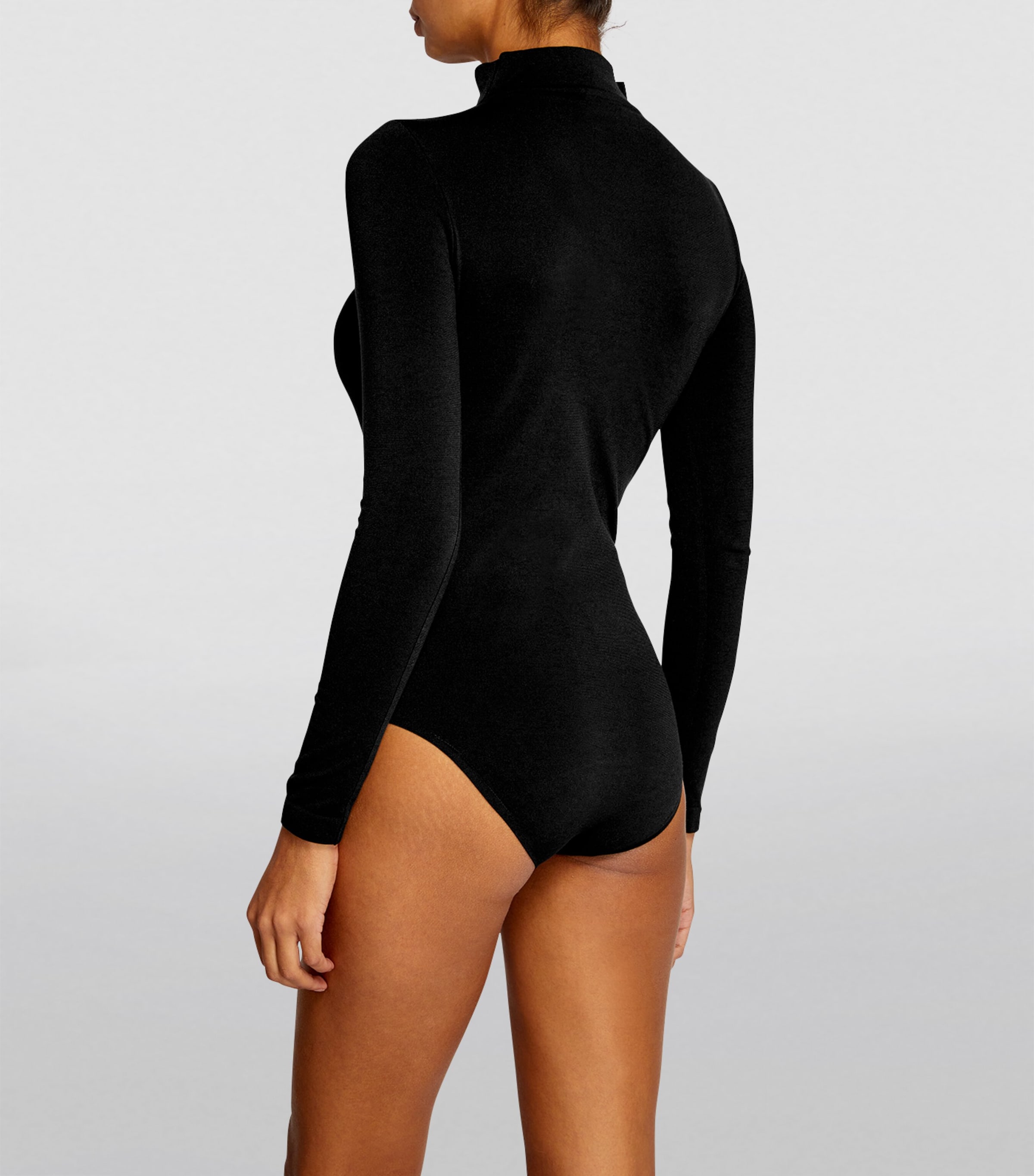 Seamless Rollneck Bodysuit 3009 BLACK Image 4