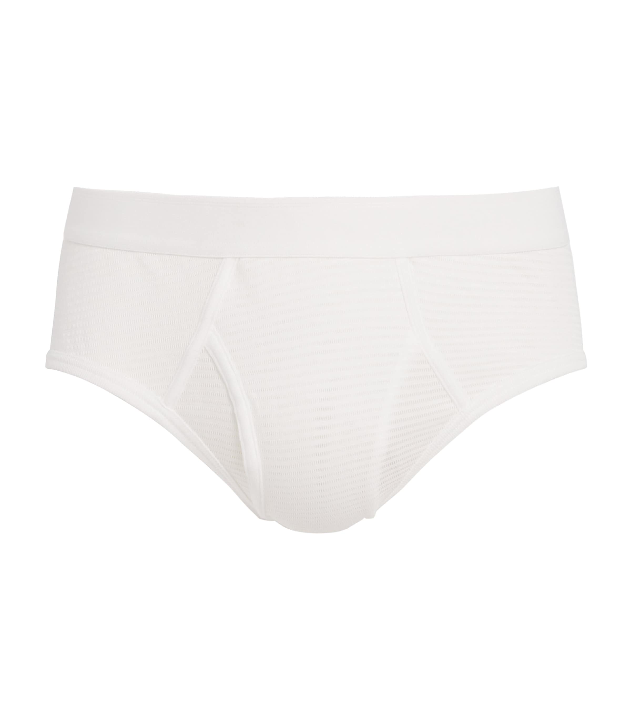 Sunspel Cotton Mesh Cellular Brief