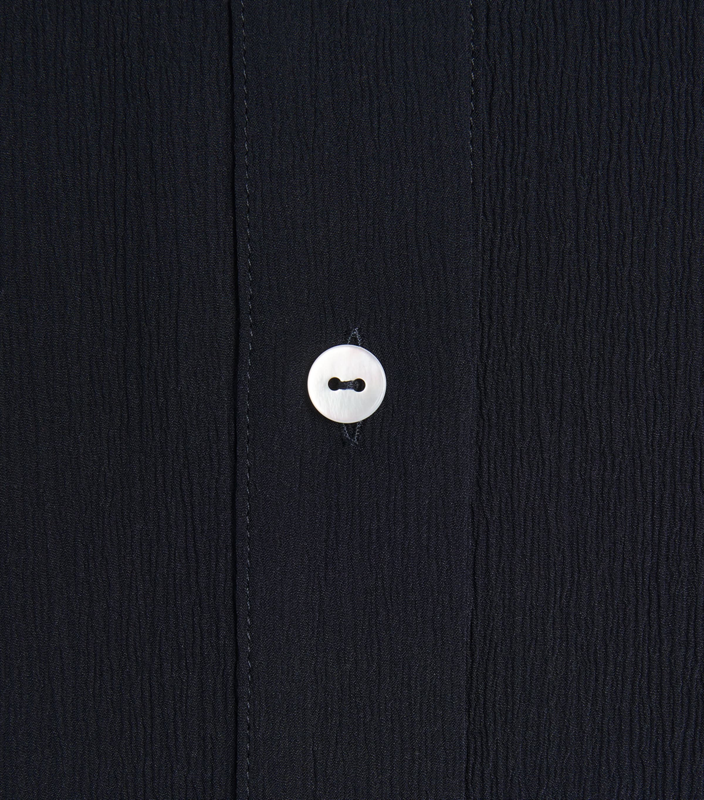 NOMADISSEM Womens Silk Shirred Shirt Dark Navy Image 5