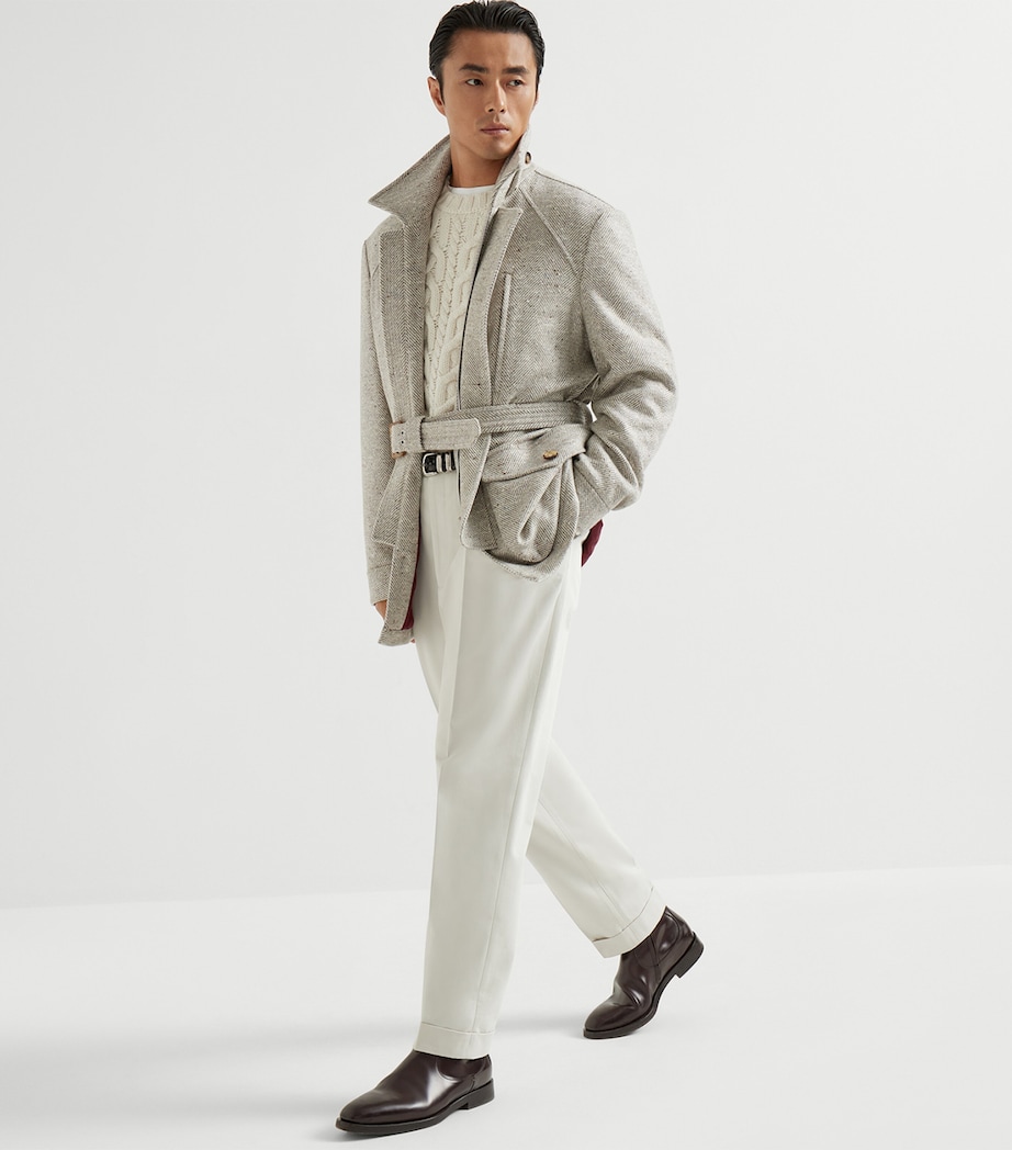 Cashmere Herringbone Safari Jacket CSD26 Image 2