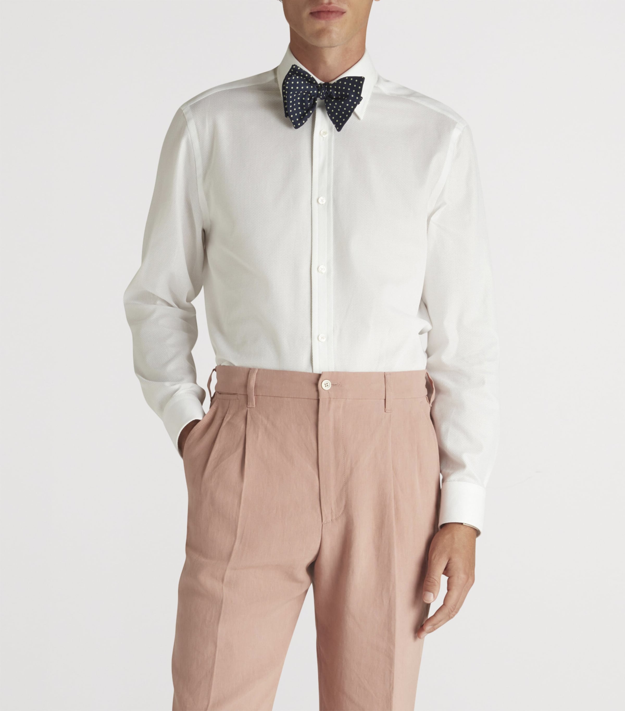 Cotton Giro Inglese Shirt 100WHITE Image 3