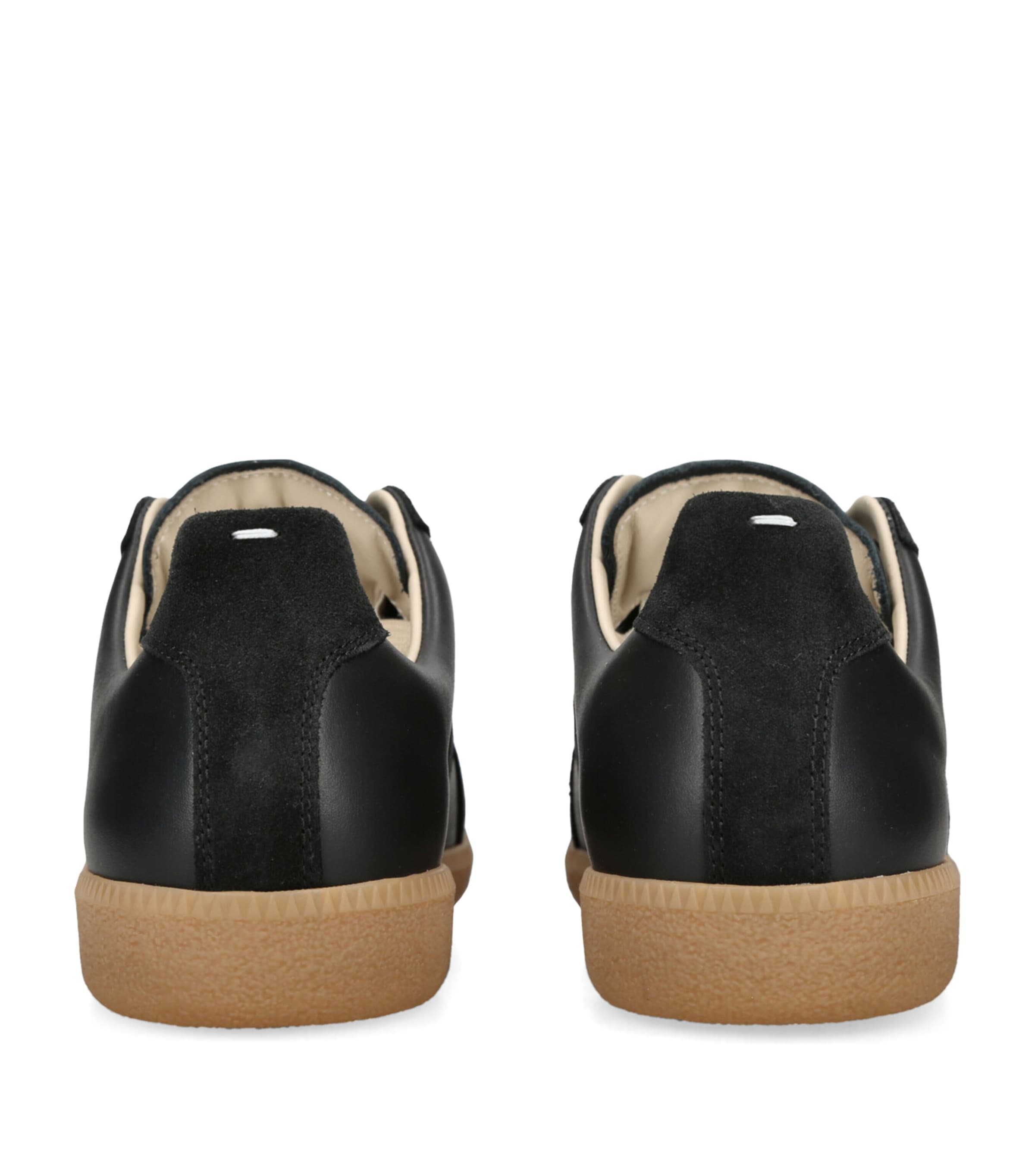 Leather-Suede Replica Sneakers BLACK Image 4
