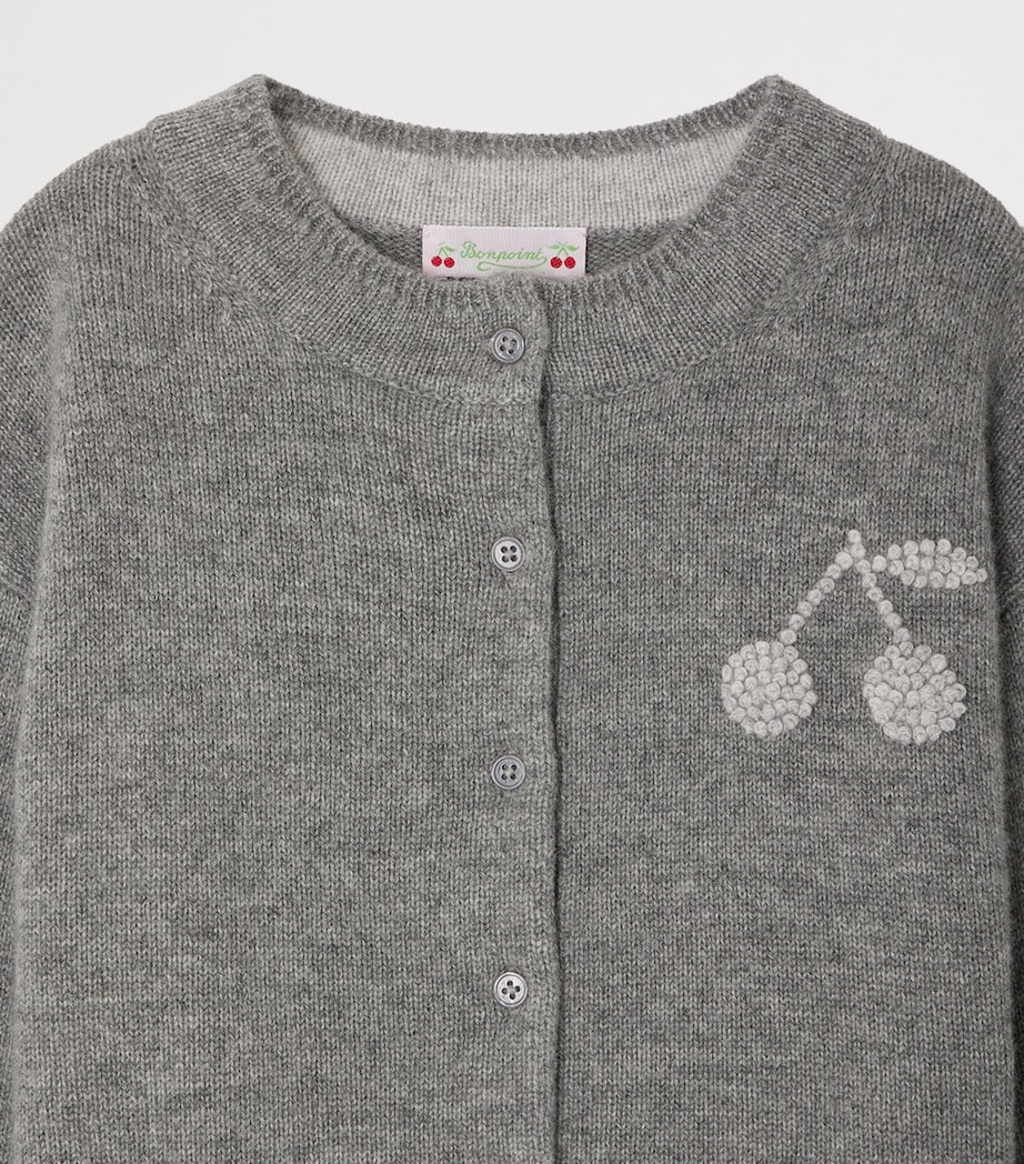 Cashmere Judicael Cardigan (10-14 Years) GRIS CHINE MOYEN Image 3
