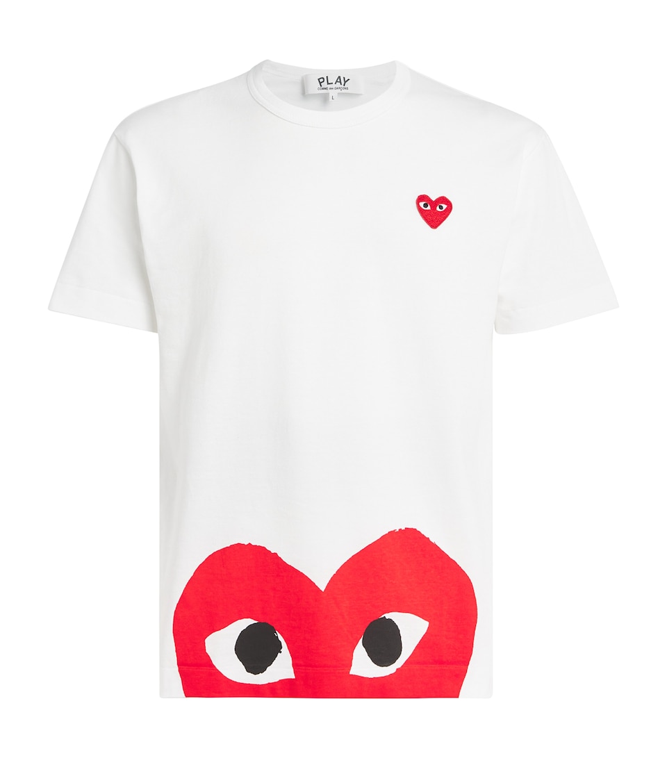 Comme Des Garçons Play Heart Logo T-Shirt White