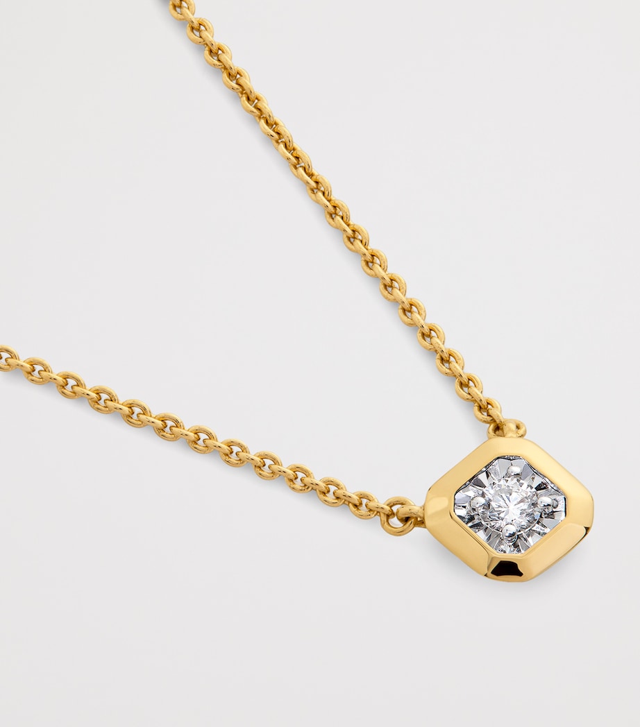 Monica Vinader Gold Vermeil and Diamond Essentials Necklace Gold Vermeil Image 2