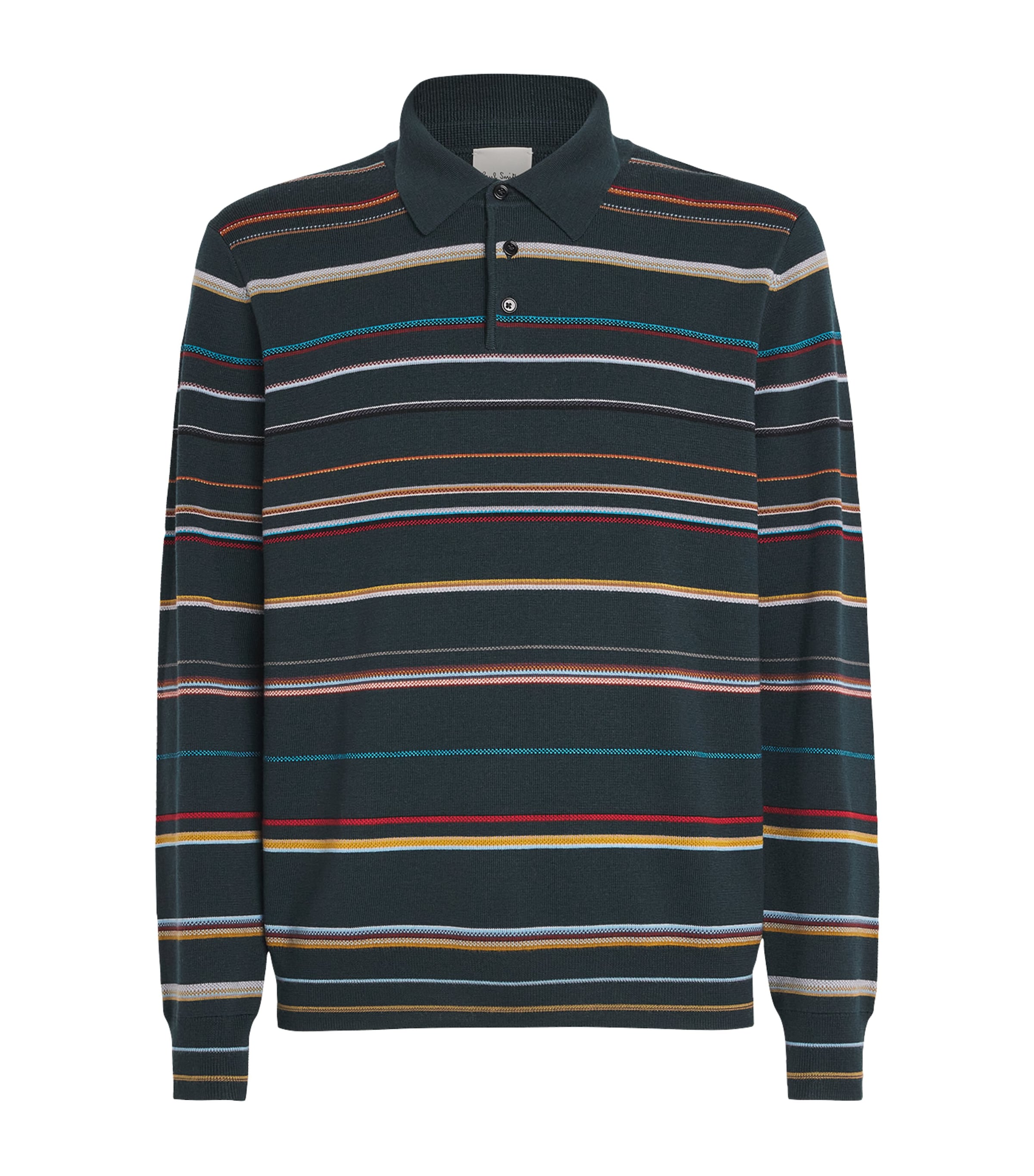 Merino Signature Stripe Polo Shirt GREEN-38 Image 1