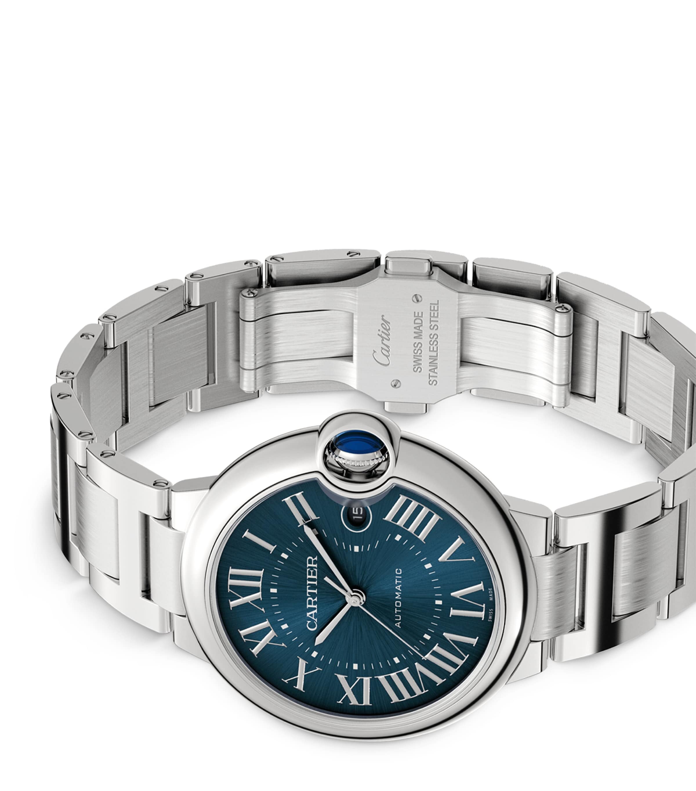 Cartier Stainless Steel Ballon Bleu de Cartier Watch 40mm Silver Image 4