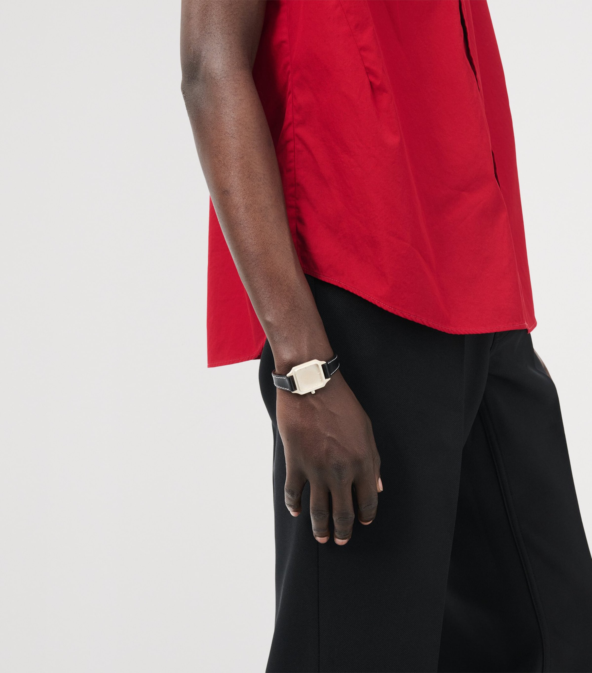 Sterling Silver No Time Watch STRLNG SILVER BLACK Image 3