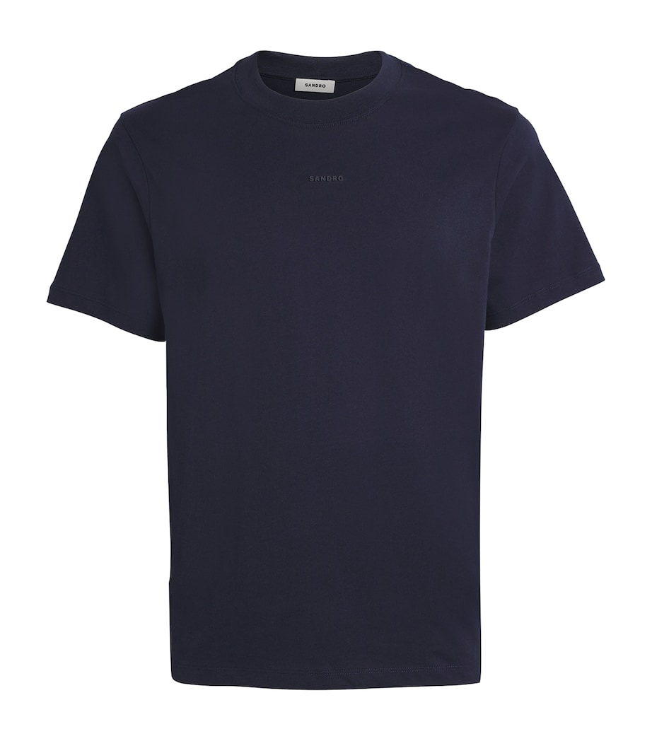 Cotton Rubberised Logo T-Shirt MIDNIGHT BLUE Image 1