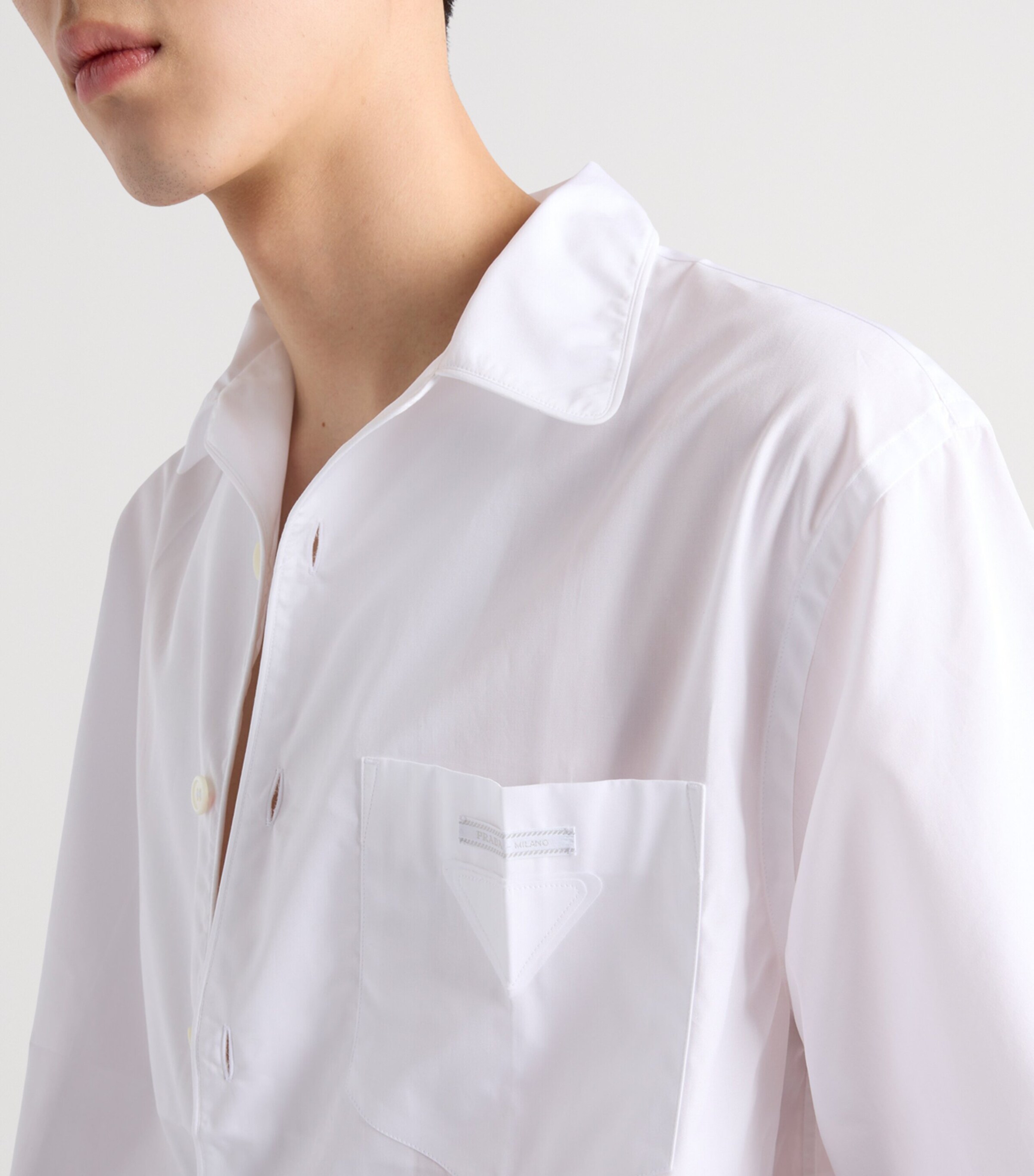 Prada Mens Cotton Oversized Bowling Shirt Image 4