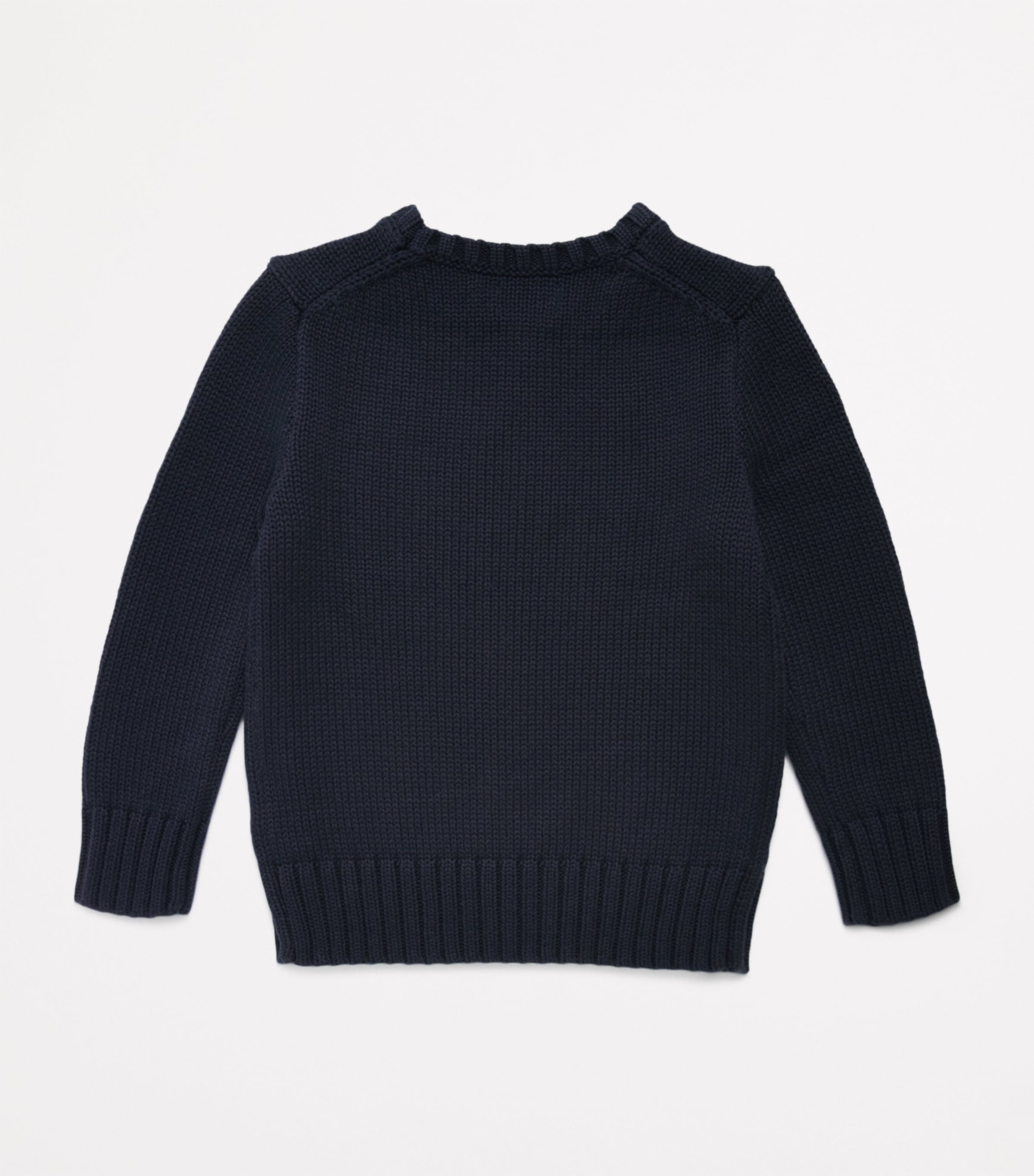 Cotton American Flag Sweater (2-7 Years) HUNTER NAVY Image 2
