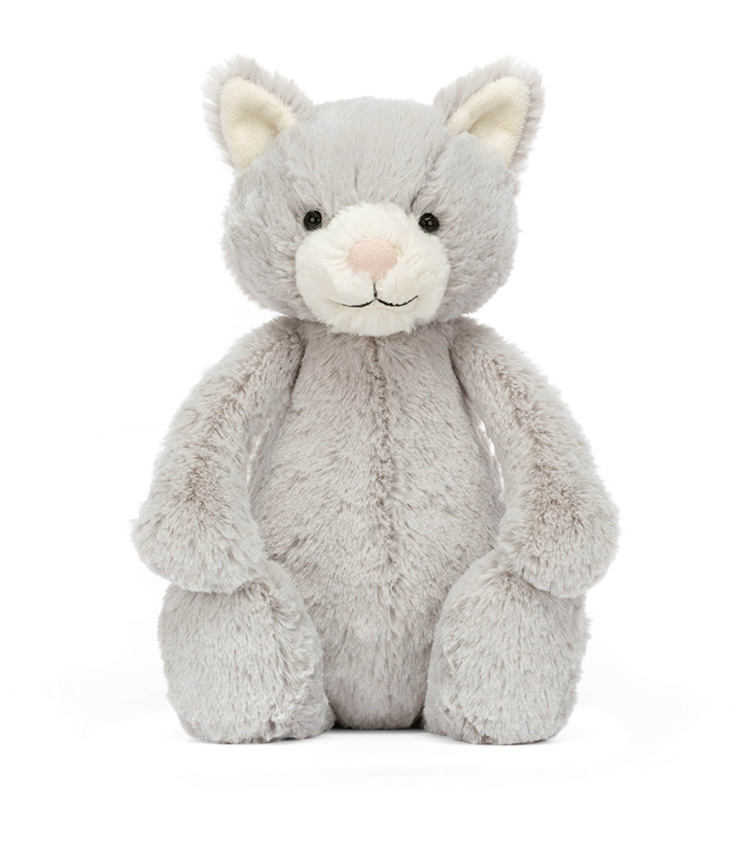 Jellycat Medium Bashful Grey Kitty In Gray