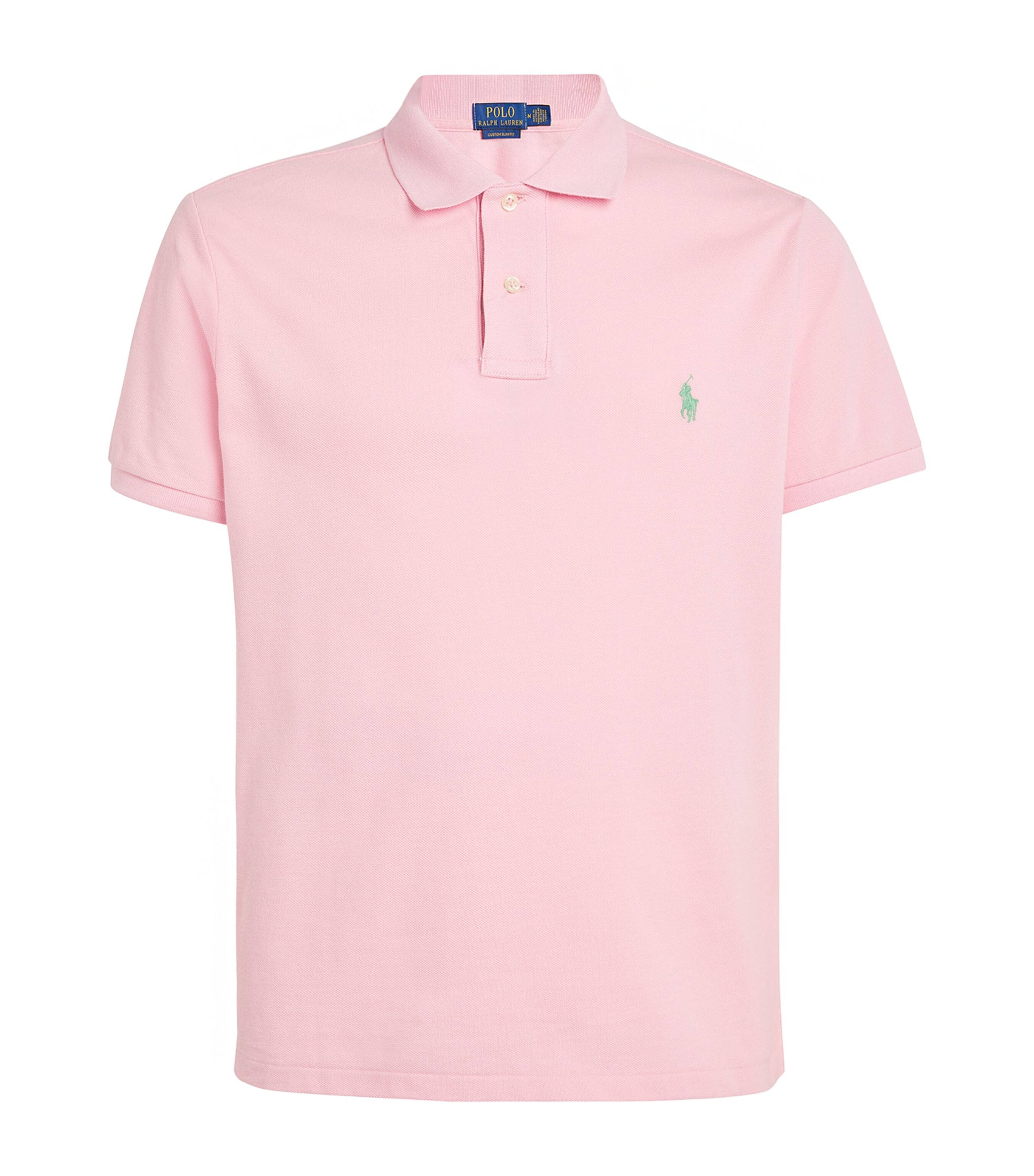 Shop Polo Ralph Lauren Cotton Mesh Slim-fit Polo Shirt In Pink