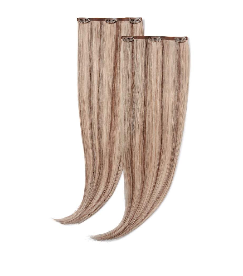 Beauty Works x Huda BARELY THERE Mix & Match Duo Clip-In Hair Extensions (20") HONEY BLONDE Image 1