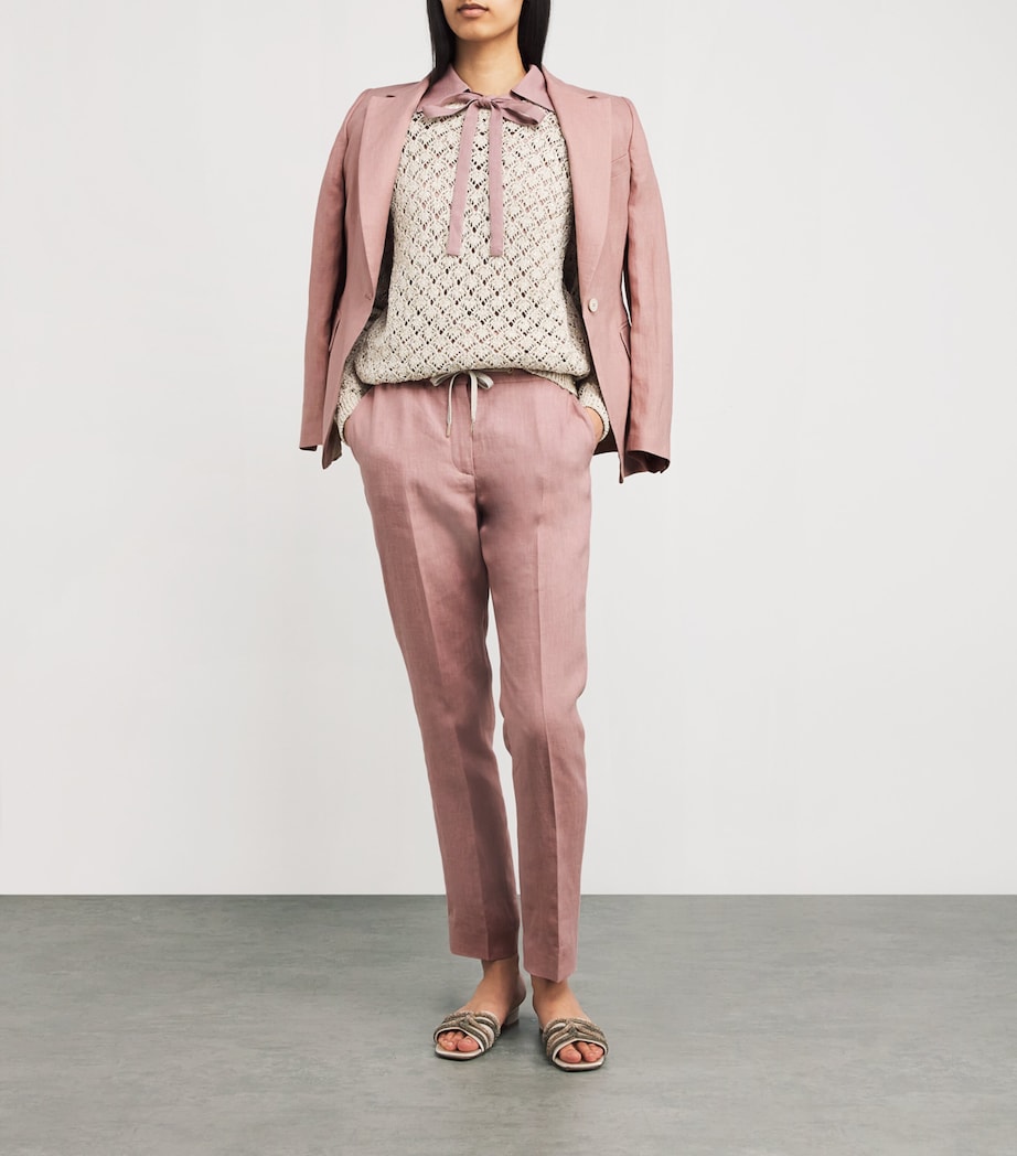 Linen Drawstring Trousers ANTICO Image 2