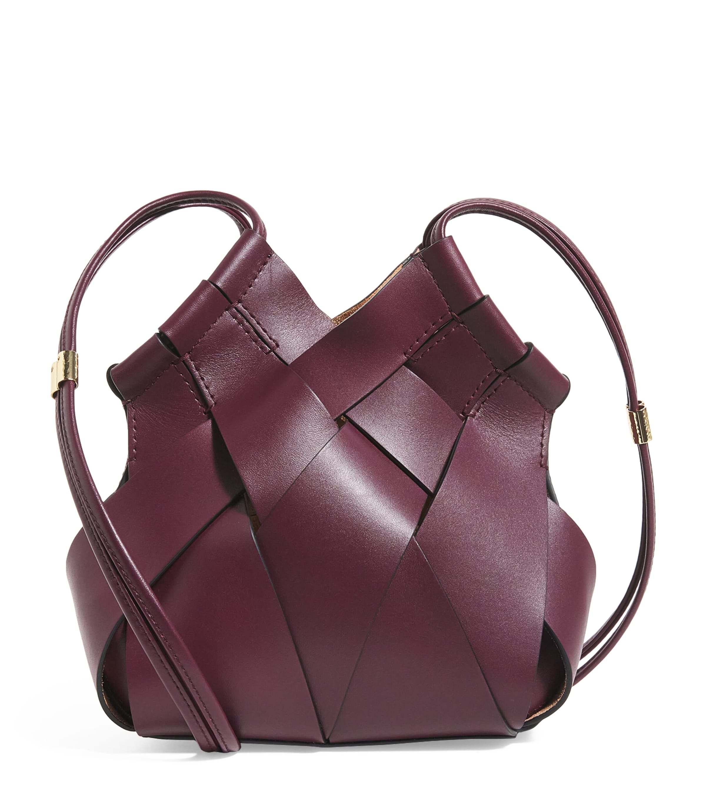 Ulla Johnson Leather Charlotte Cross-body Bag In Burgundy