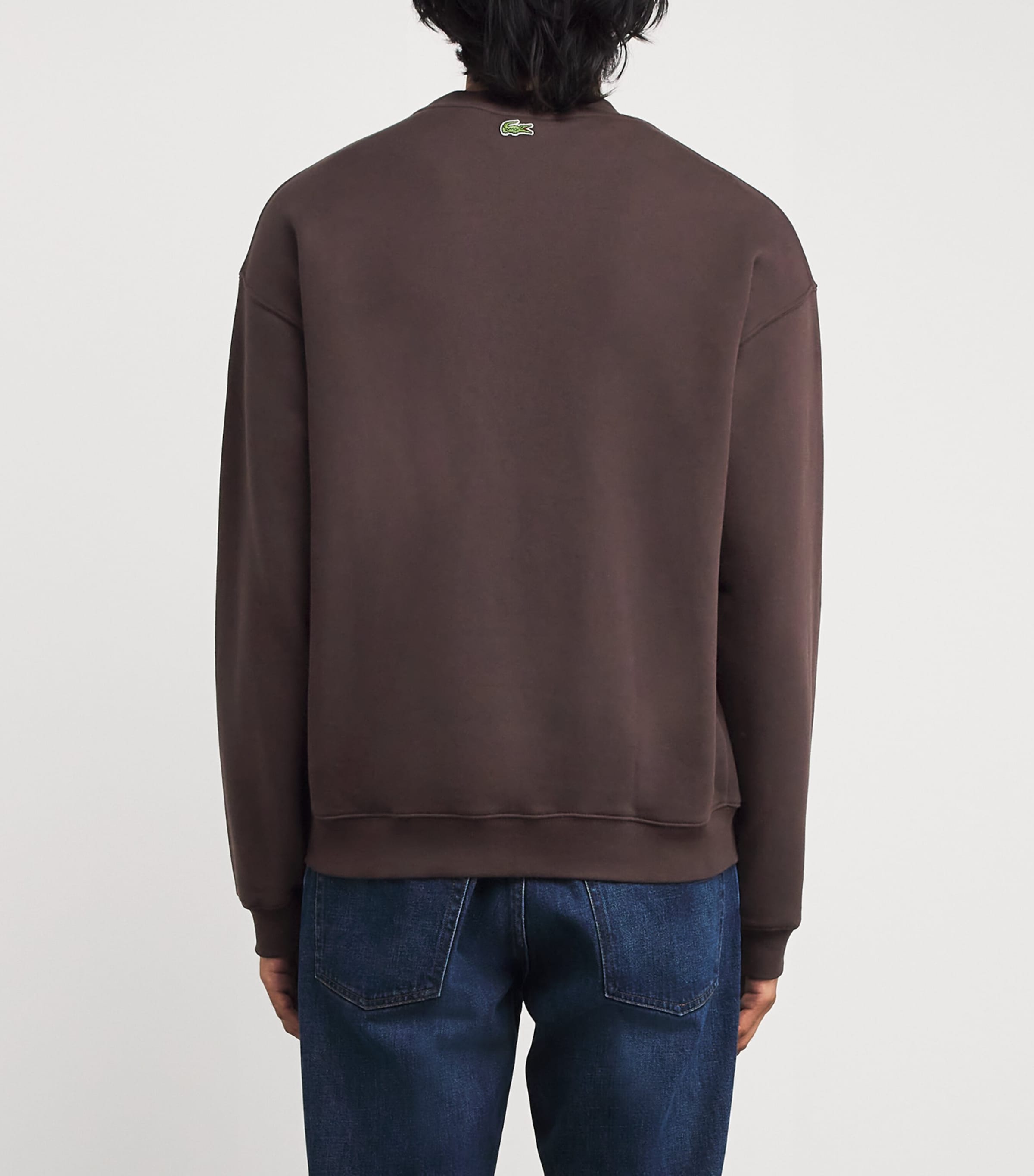 Cotton Logo-Embroidered Sweatshirt BROWN Image 4