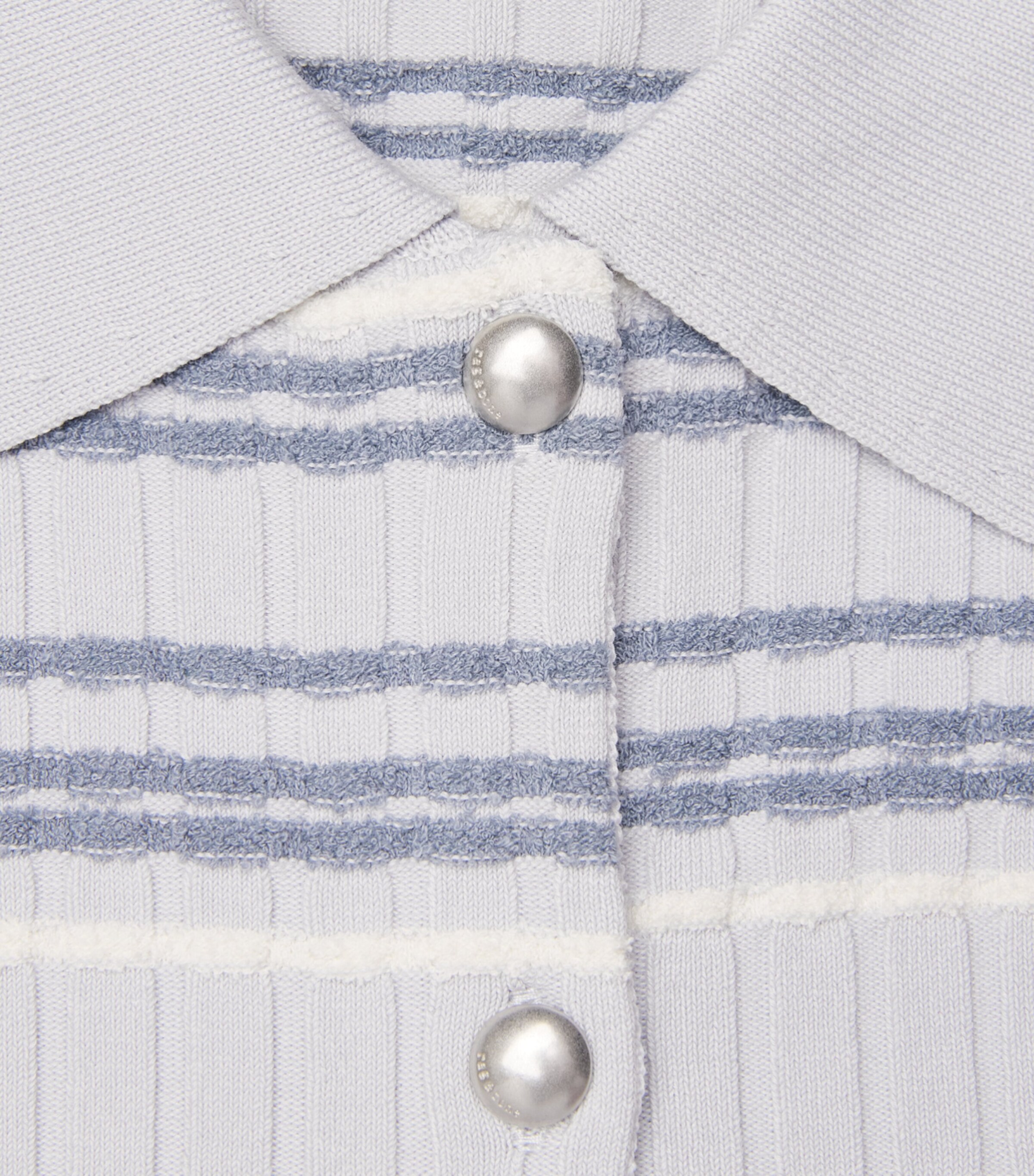 Rag & Bone Womens Cotton-Blend Stripe Karina Cardigan Ltblue Image 6
