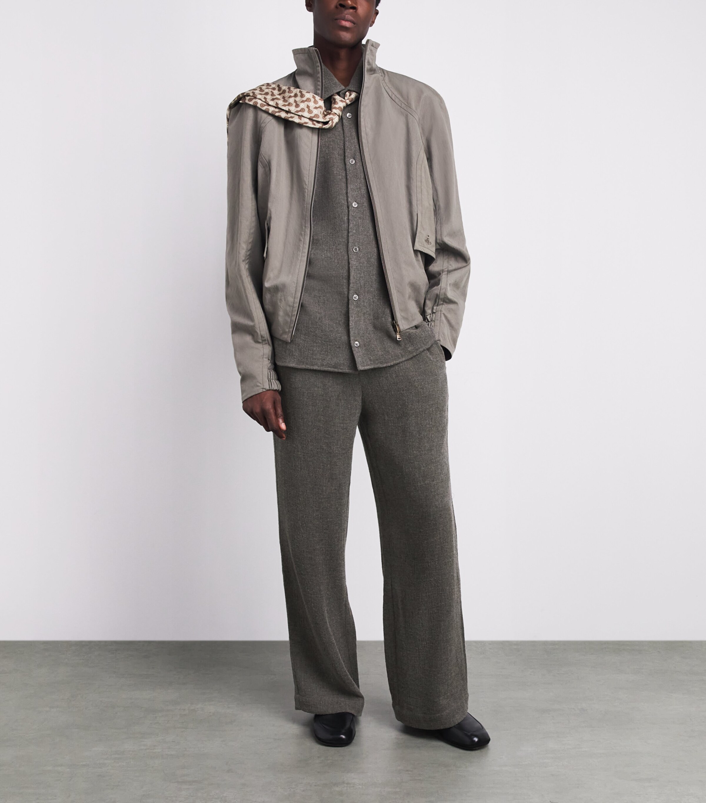 Won Hundred Mens Wool-Viscose Leon Wide-Leg Trousers Dusty Brown Image 2