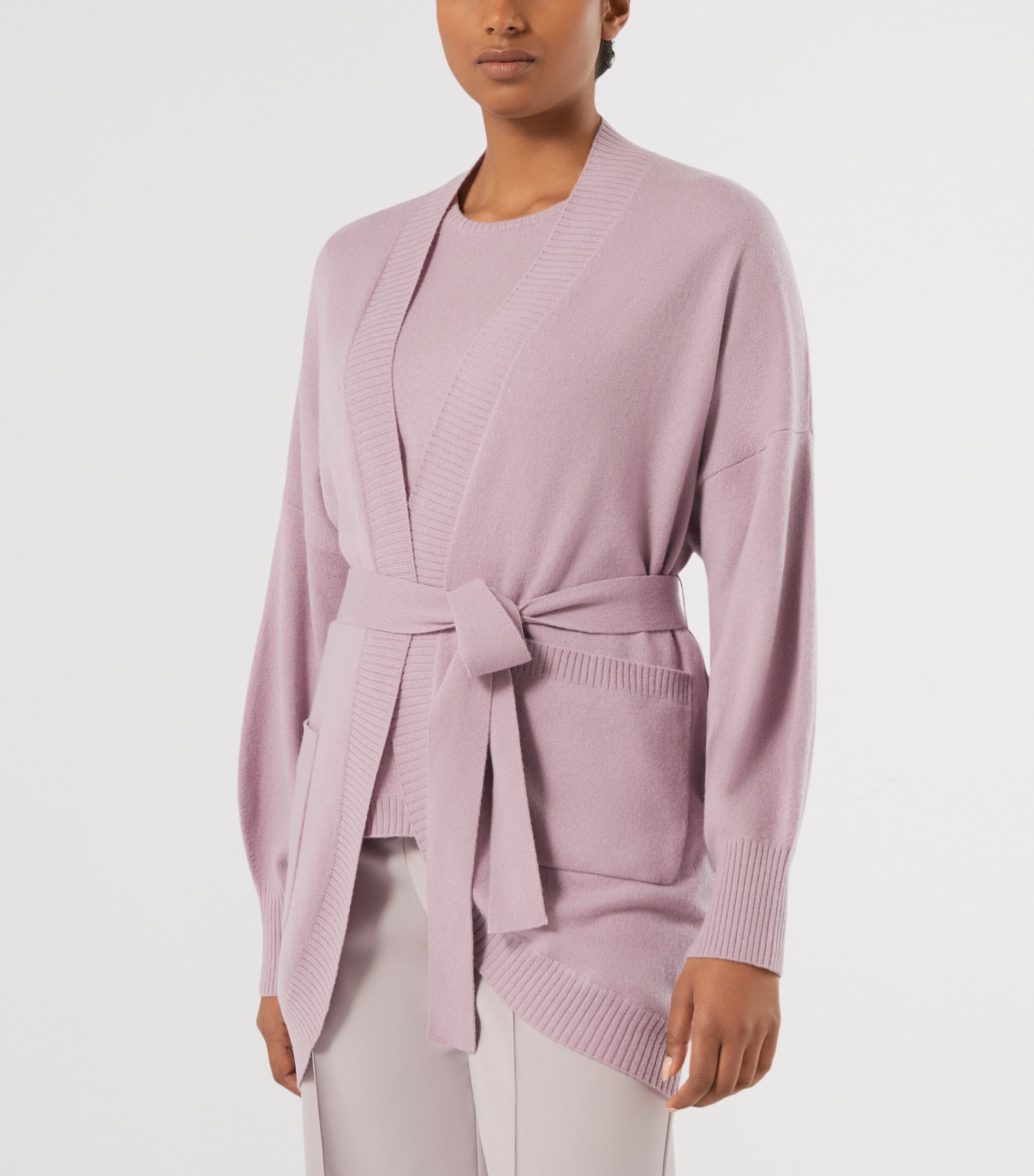 Marina Rinaldi Womens Cashmere Cardigan Lilac Image 2