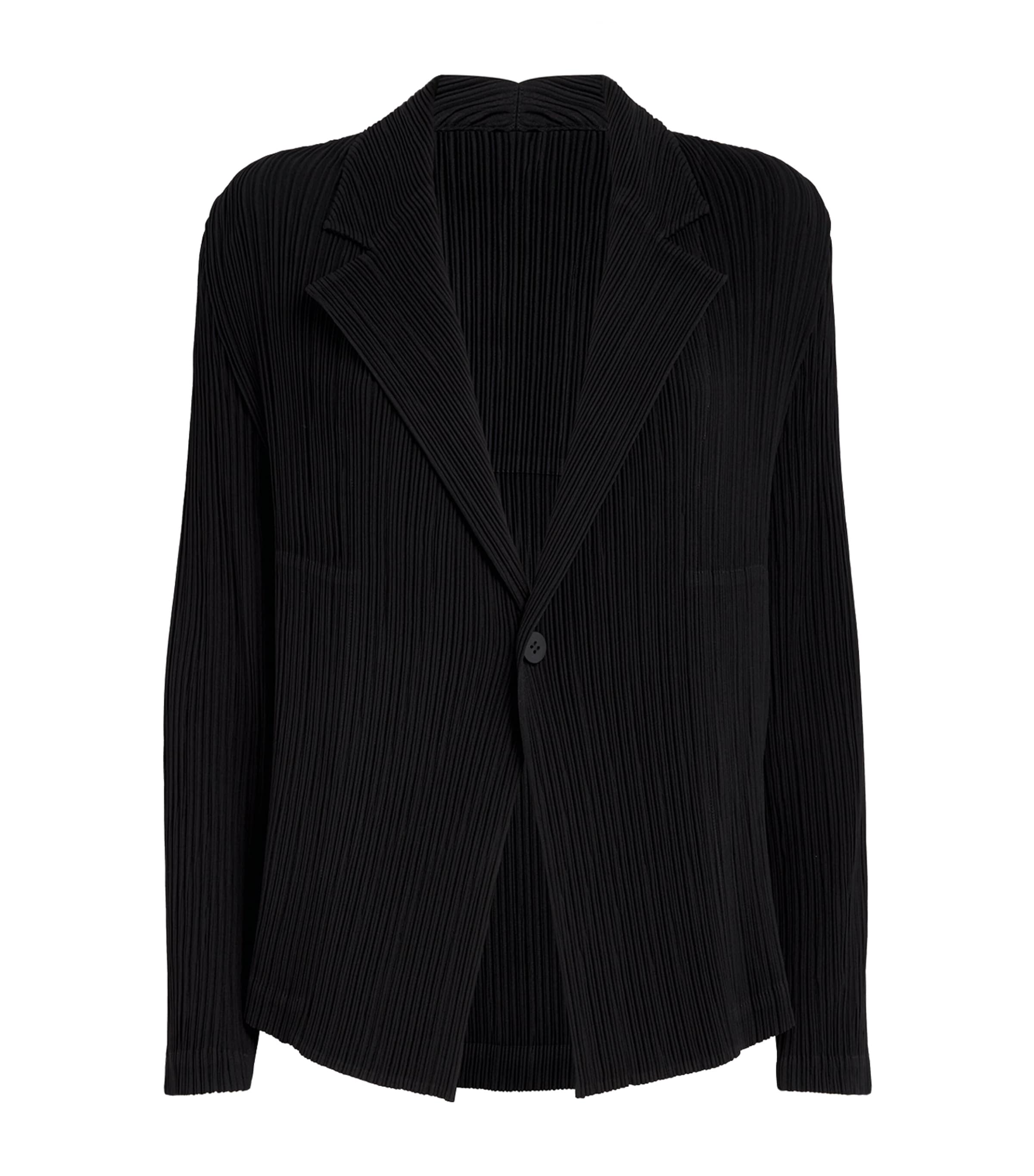 Issey Miyake Single-breasted Jacket In Black