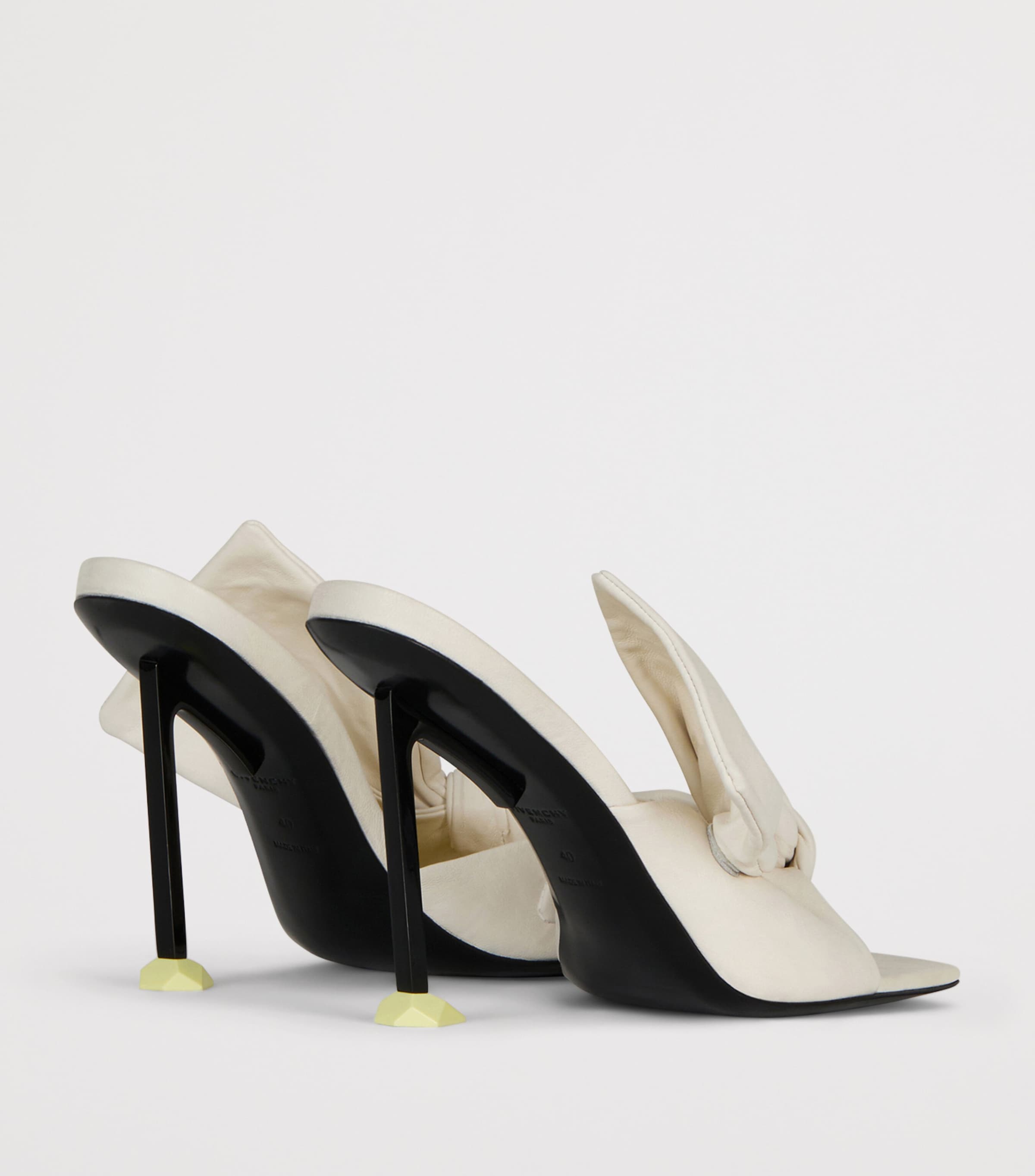 Givenchy Leather Boudoir Bow Sandals 95 Ivory Image 6