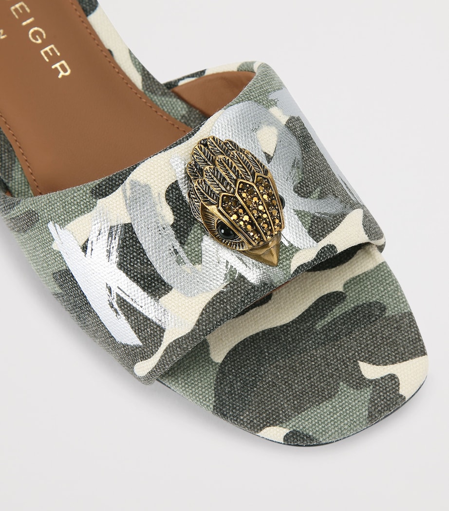 Kurt Geiger London Camouflage Kensington Sandals Green Oth Image 2
