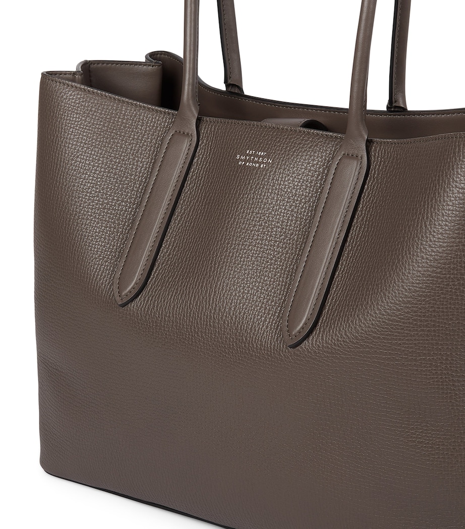 Ludlow Leather Zip Day Tote Bag DARK TAUPE Image 4