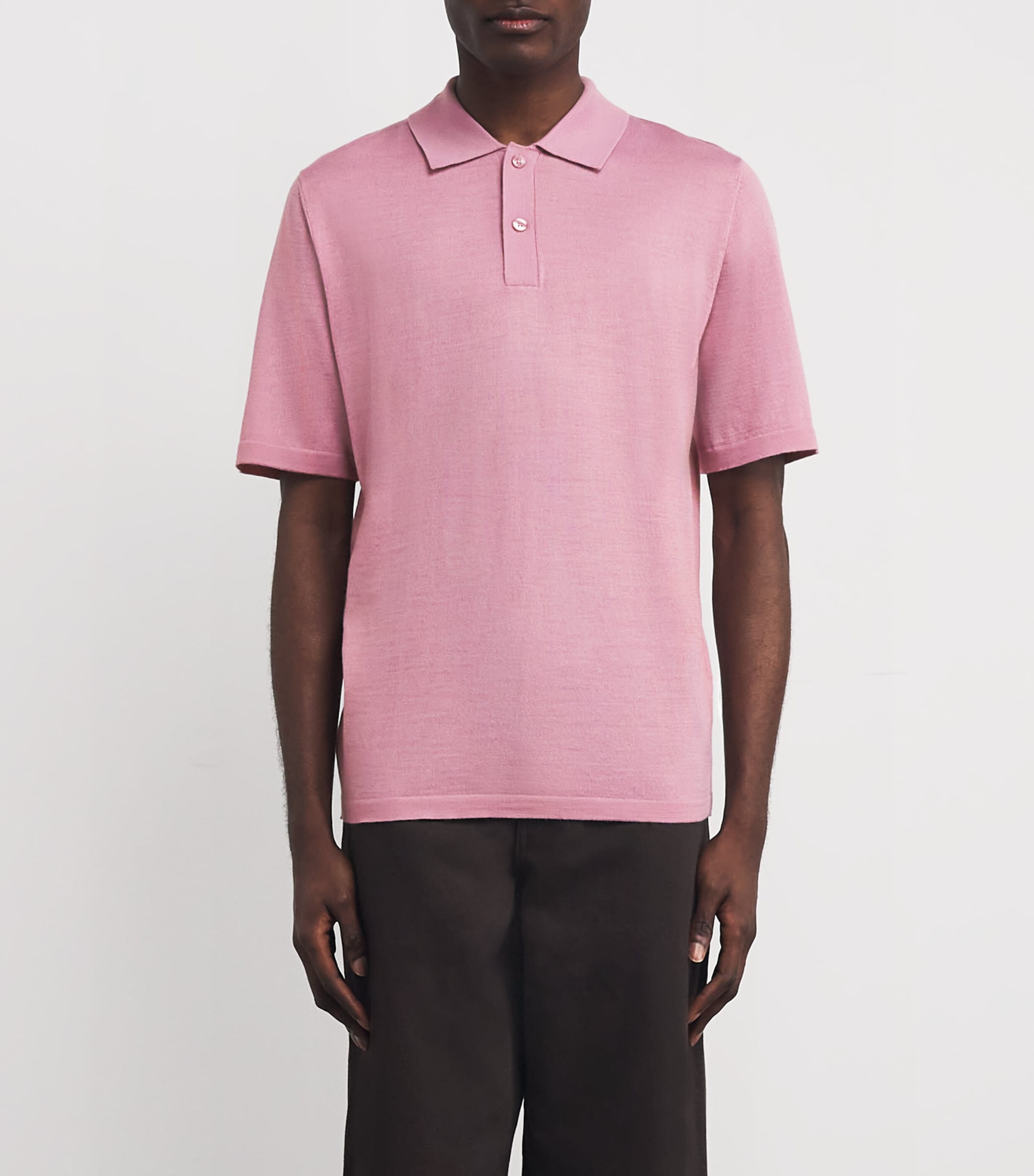 Wool-Blend Sarowan Polo Shirt ORCHID HAZE Image 3