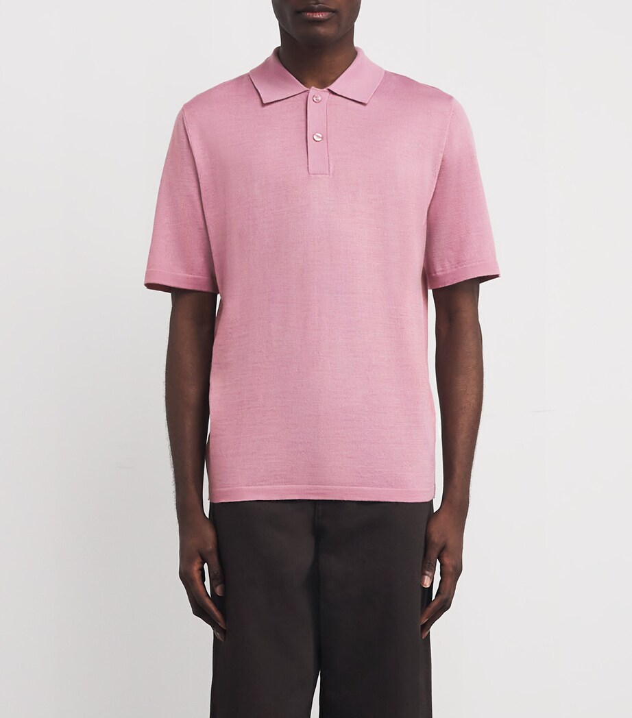 Wool-Blend Sarowan Polo Shirt ORCHID HAZE Image 3