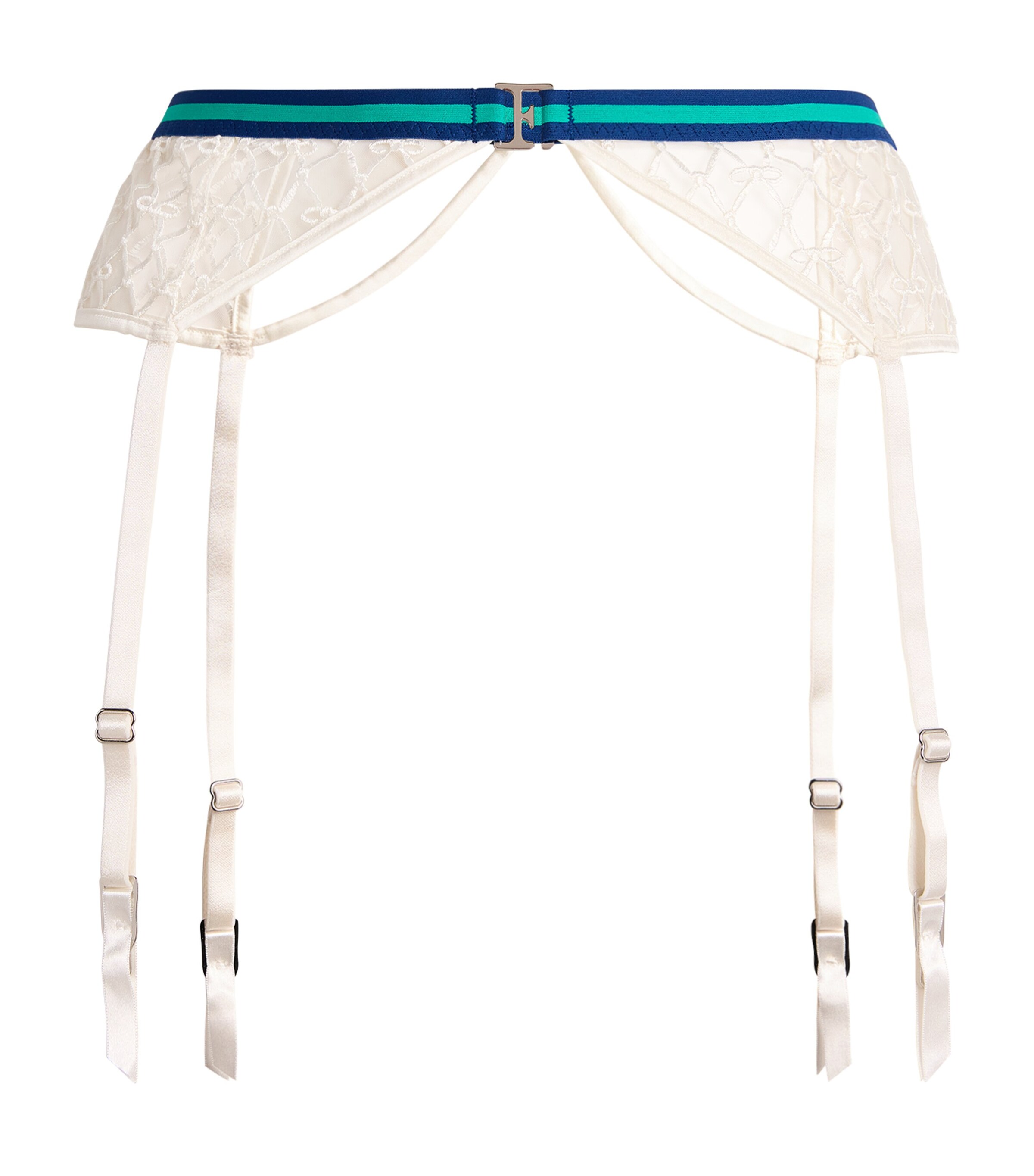 Fleur Du Mal Mesh Serena Suspender Belt | Women Clothing | Lingerie & Hosiery | Knickers | Thongs